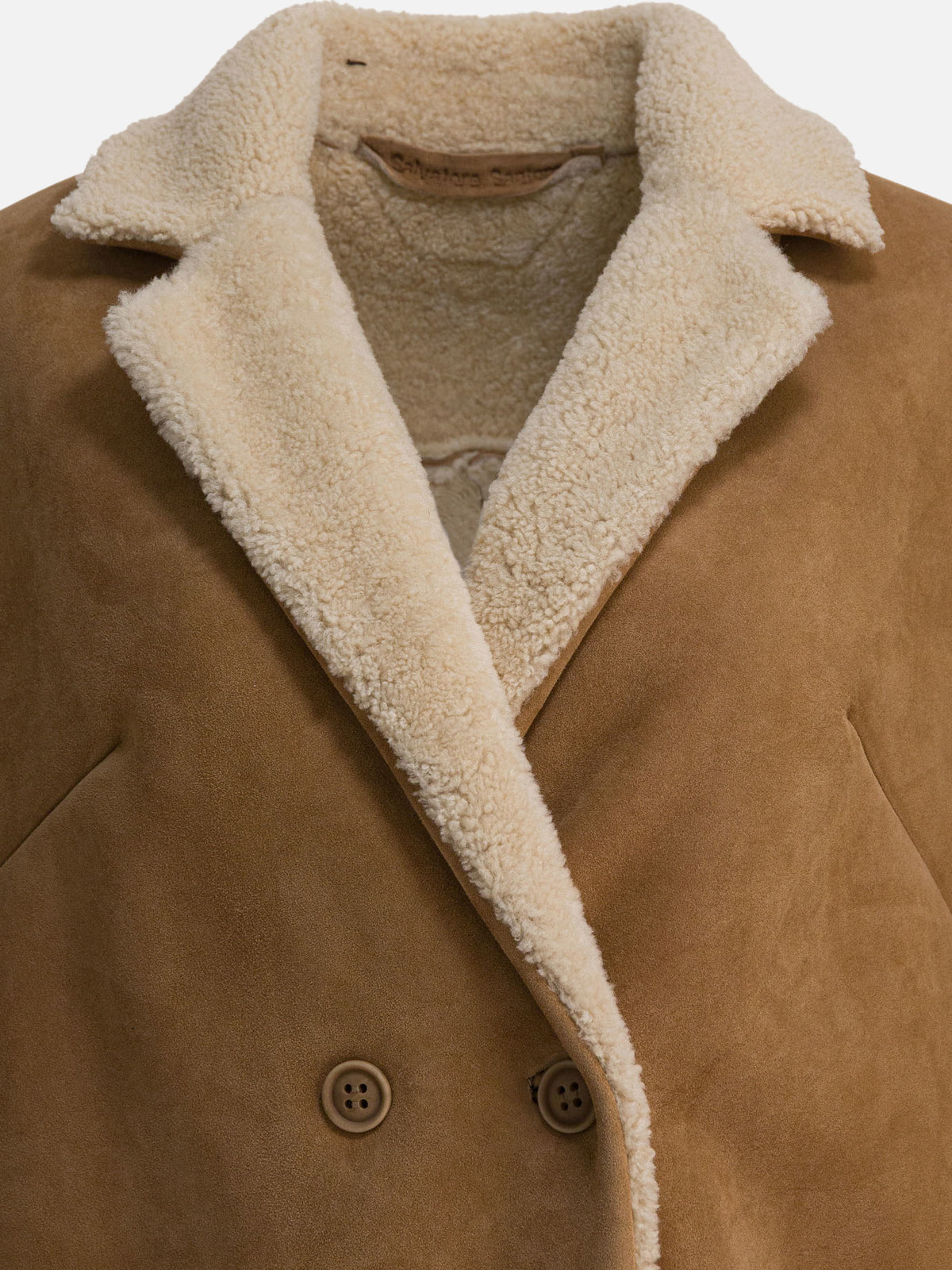 Salvatore Santoro Balzer shearling suede leather jacket Beige - VIETTI