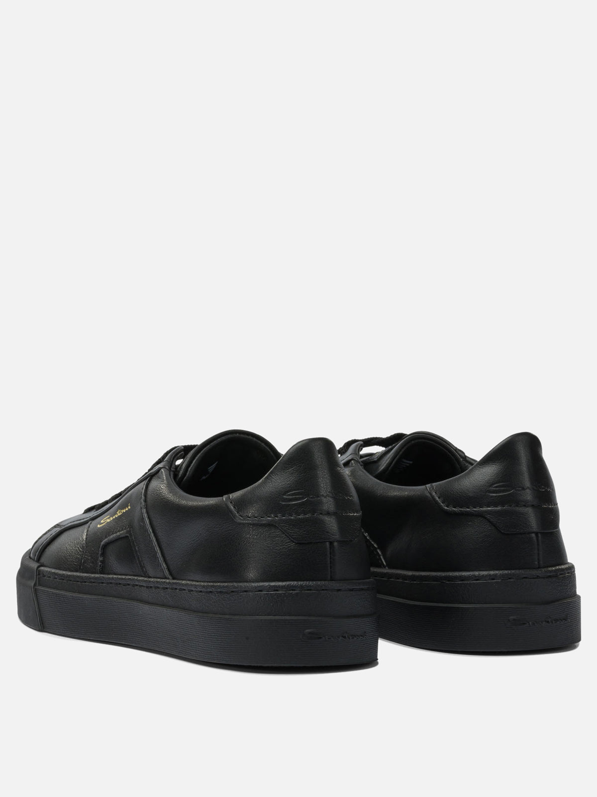 Santoni "Double Buckle" Sneakers Black
