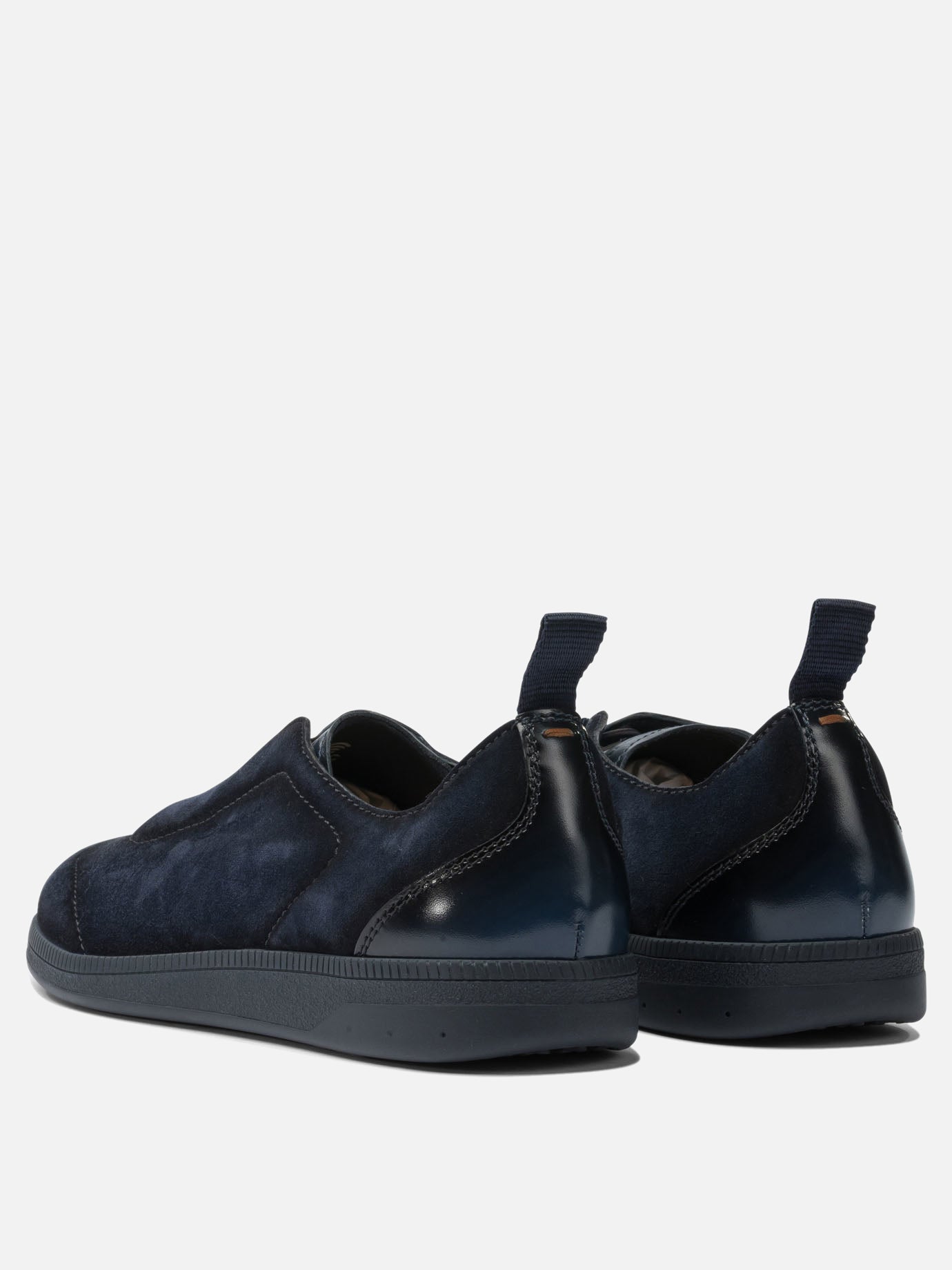 Sneaker basse 100% calf leather - 100% rubber  Blu - Santoni Uomo | PDP | VIETTI Online Store | Zoom-Modal_4
