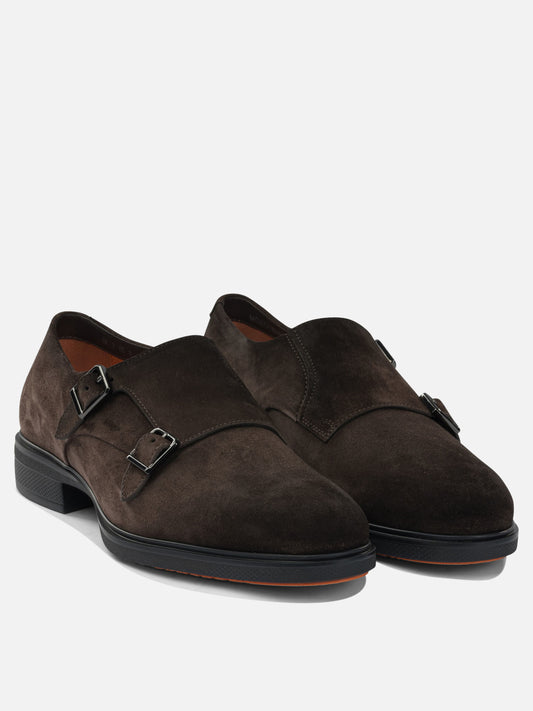 Mocassini 100% suede - 100% rubber  Marrone - Santoni Uomo | VIETTI Online Store | 2
