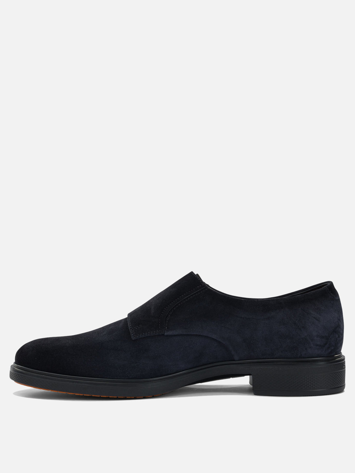 Santoni Suede double buckle loafers Blue - VIETTI