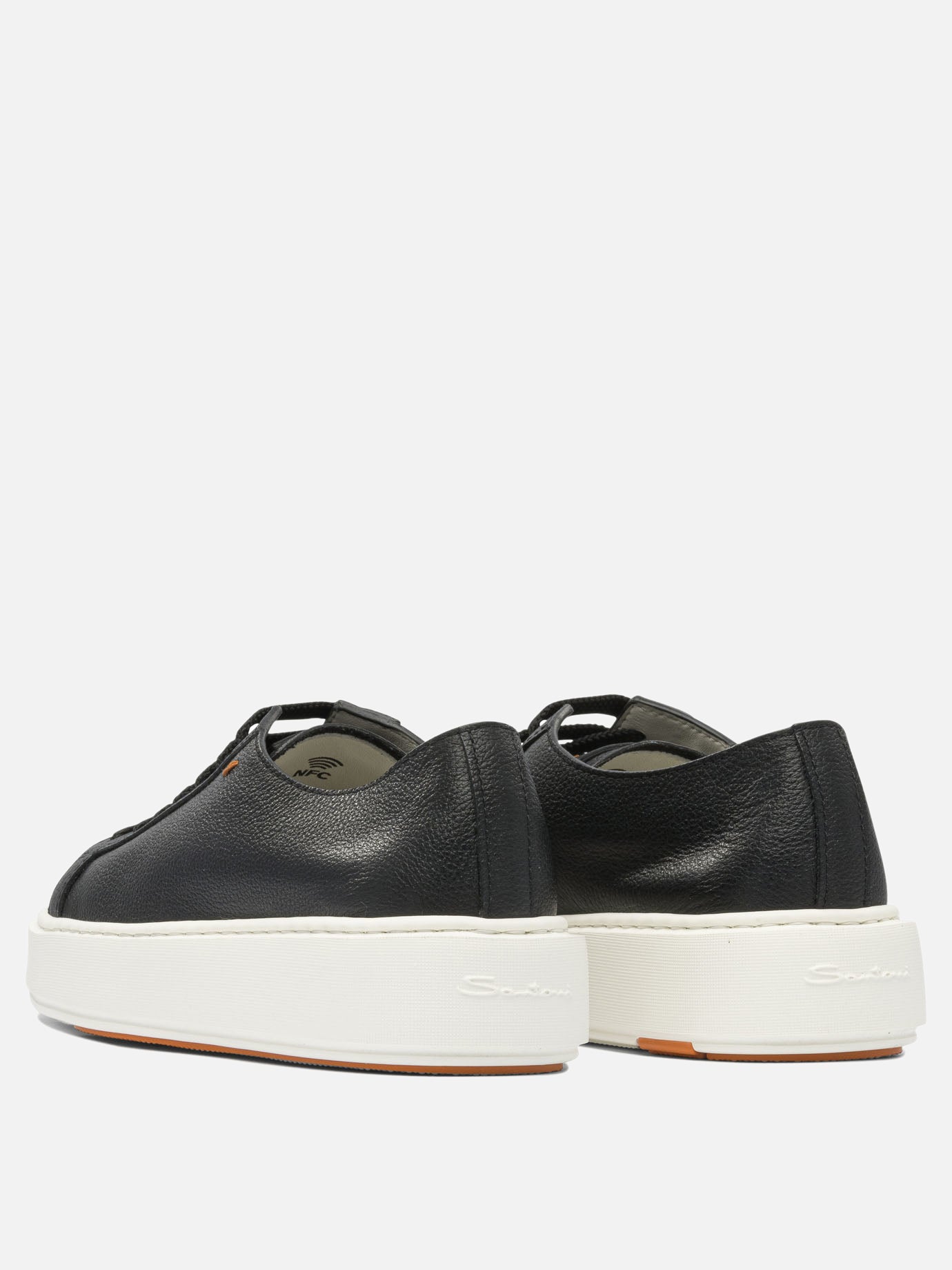 Low top sneakers 100% leather - 100% rubber  Black - Santoni Women | PDP | VIETTI Online Store | Zoom-Modal_4

