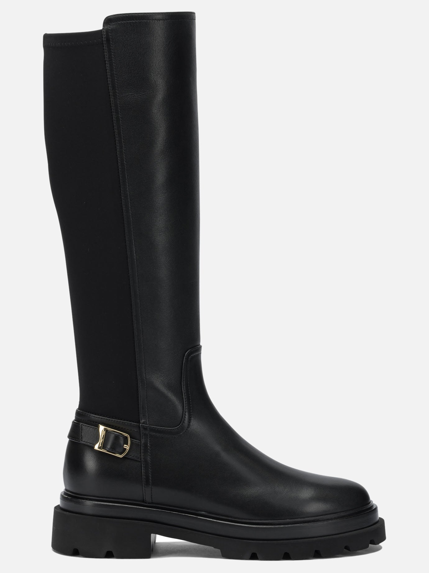 Al ginocchio 100% leather - 100% rubber  Nero - Santoni Donna | PDP | VIETTI Online Store | thumbnail