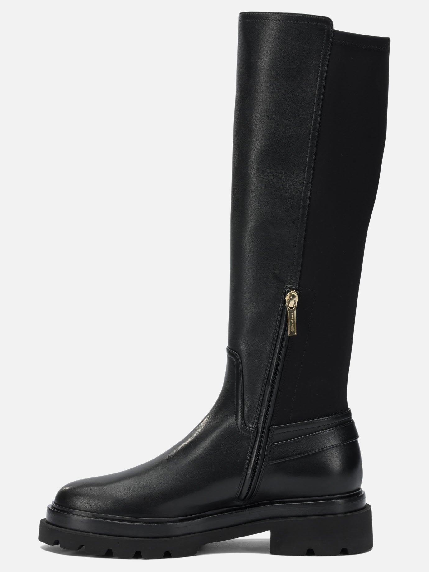 Al ginocchio 100% leather - 100% rubber  Nero - Santoni Donna | PDP | VIETTI Online Store | thumbnail_3