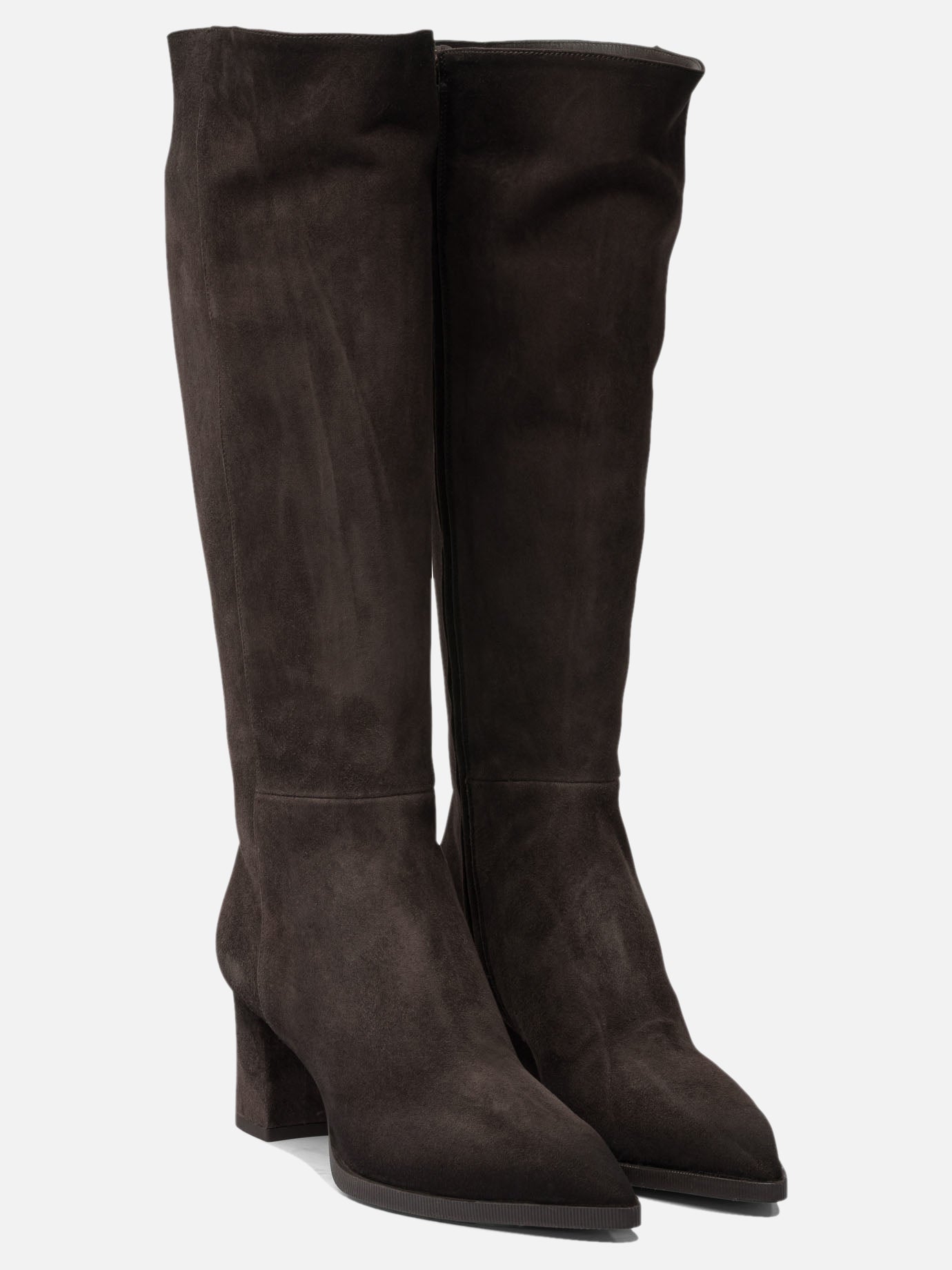 Al ginocchio 100% suede - 100% leather  Marrone - Santoni Donna | PDP | VIETTI Online Store | thumbnail_2
