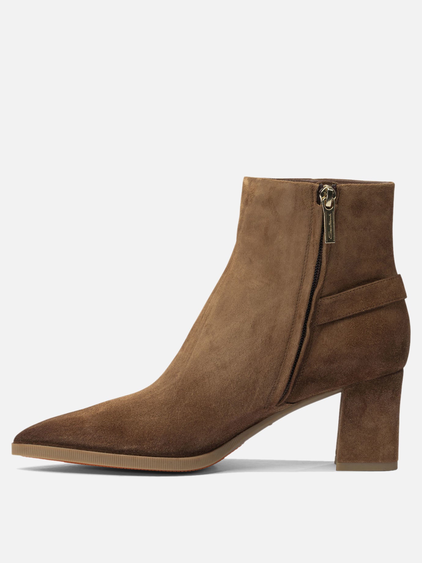 Zipped boots 100% suede - 100% rubber  Brown - Santoni Women | PDP | VIETTI Online Store | Zoom-Modal_3
