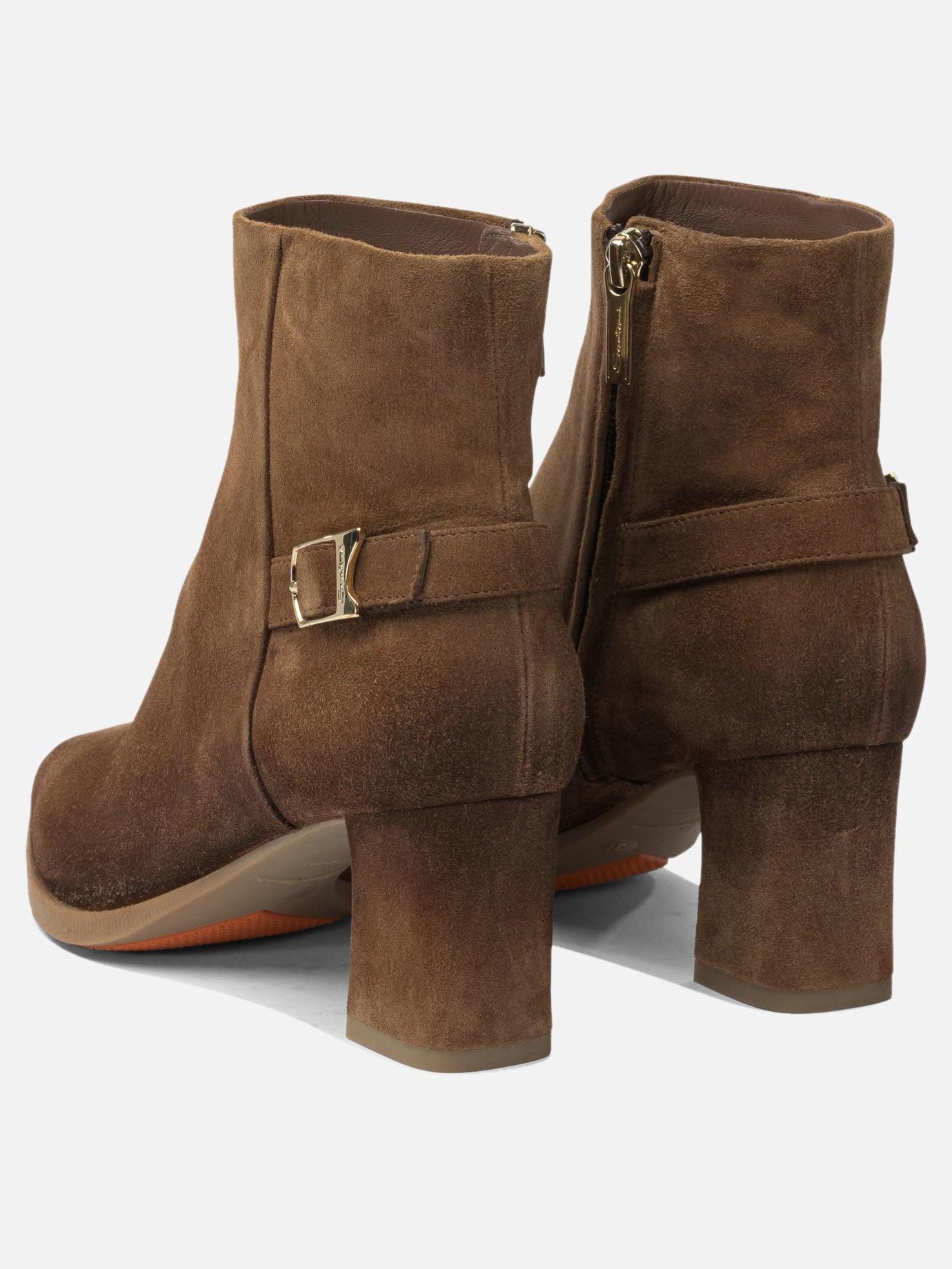 Zipped boots 100% suede - 100% rubber  Brown - Santoni Women | PDP | VIETTI Online Store | Zoom-Modal_4
