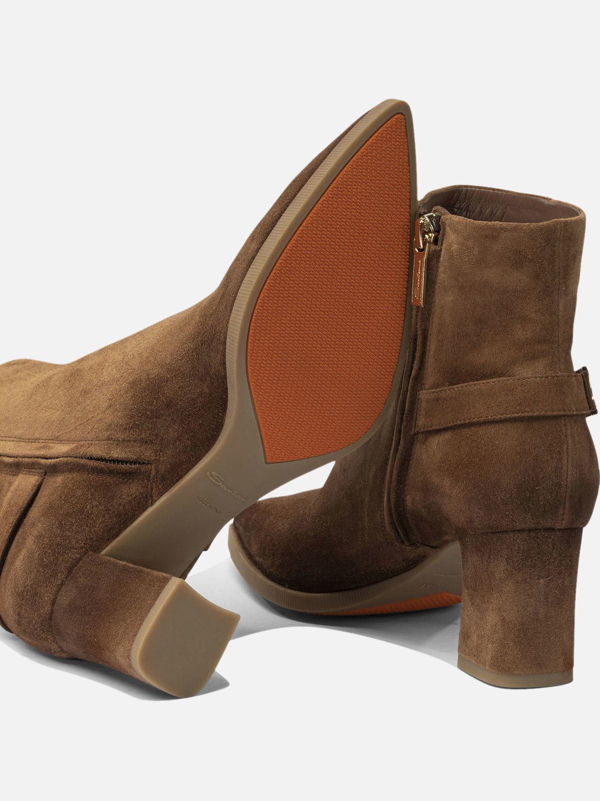 Santoni Suede ankle boots 65mm Brown