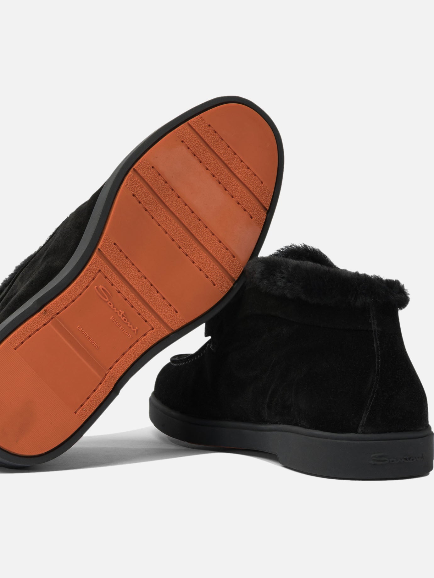 Stivaletti pull-on 100% suede - 100% rubber  Nero - Santoni Donna | PDP | VIETTI Online Store | thumbnail_5