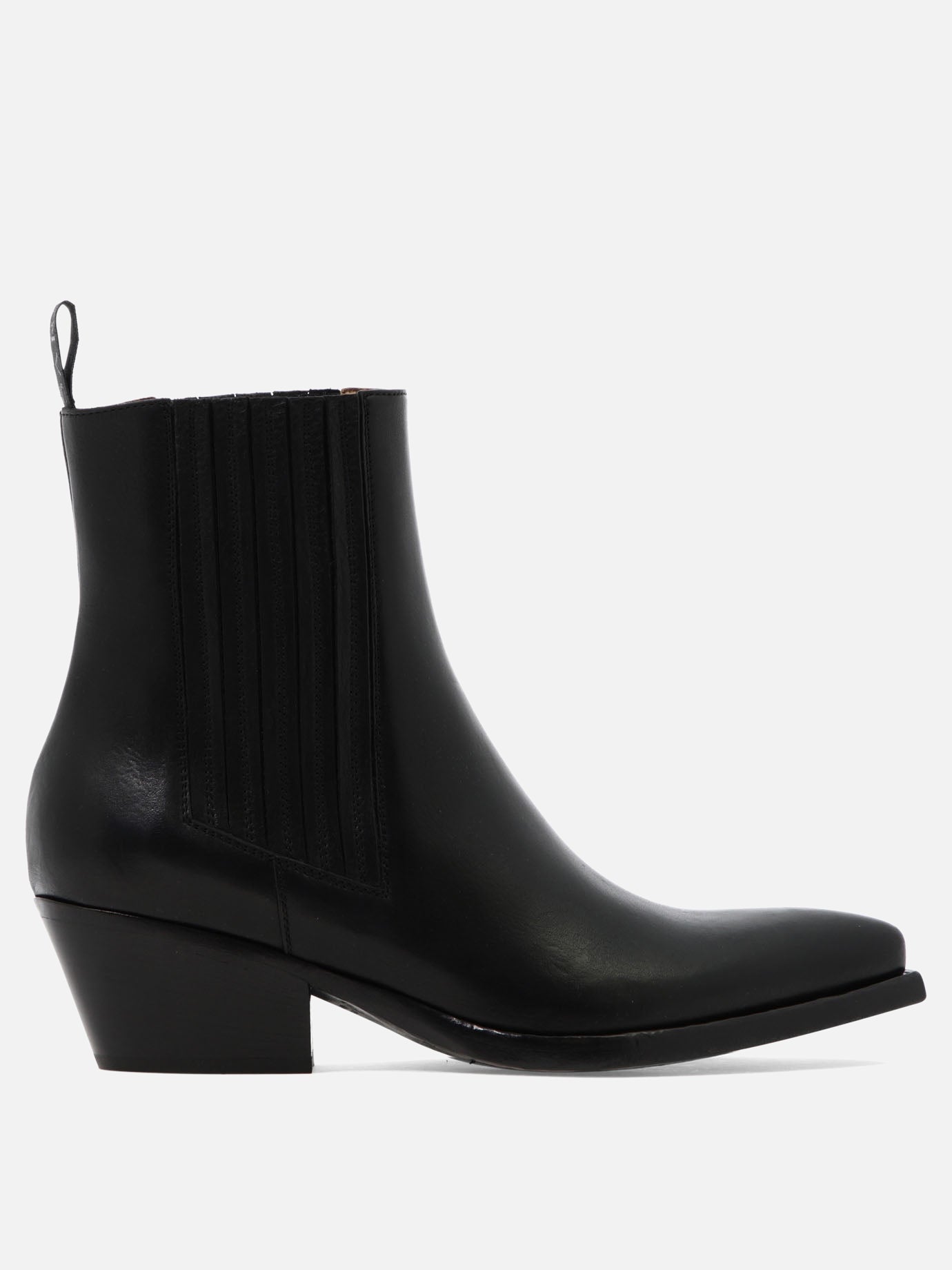 Stivaletti pull-on 100% leather - 95% leather 5% rubber  Nero - Sartore Donna | PDP | VIETTI Online Store | thumbnail