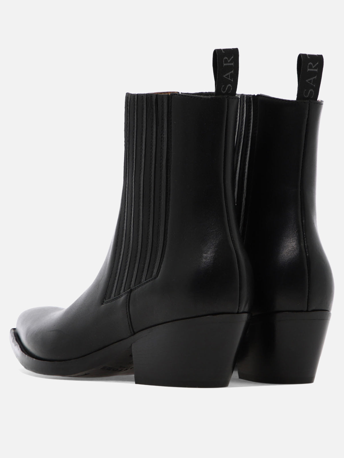 Sartore "Parma 45 mm" Pull-On Ankle Boots Black