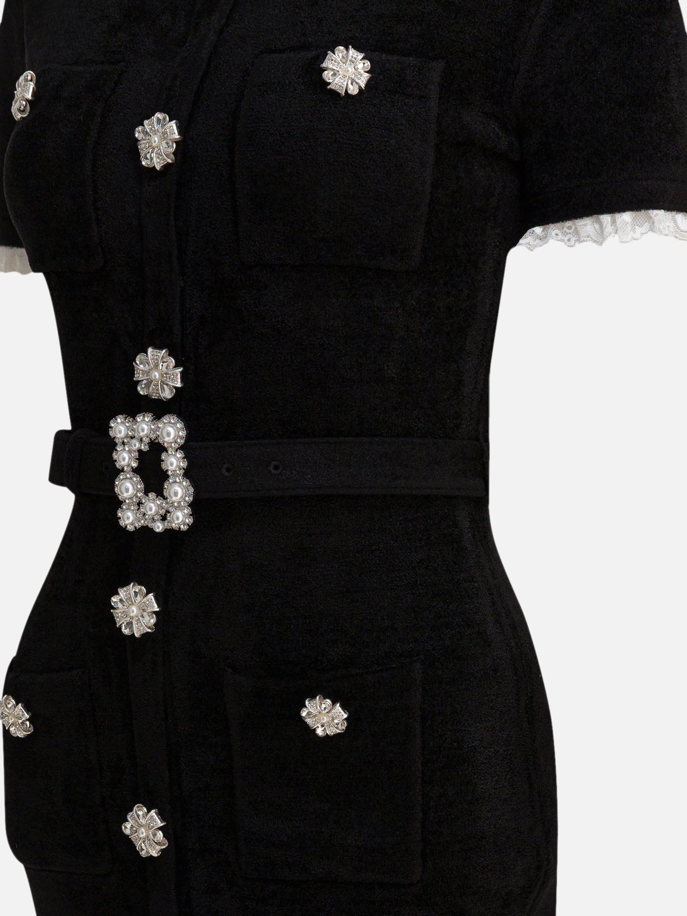 Abiti midi Solid colour  Nero - Self-portrait Donna | PDP | VIETTI Online Store | thumbnail_4