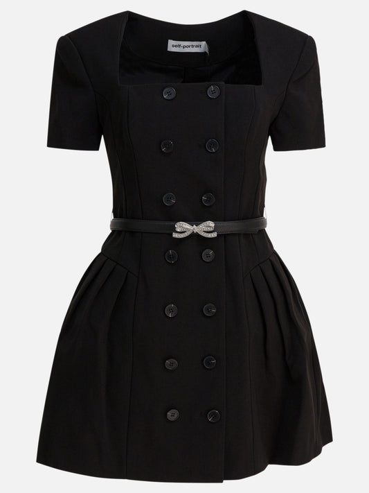 Abiti corti Solid colour  Nero - Self-portrait Donna | VIETTI Online Store 

