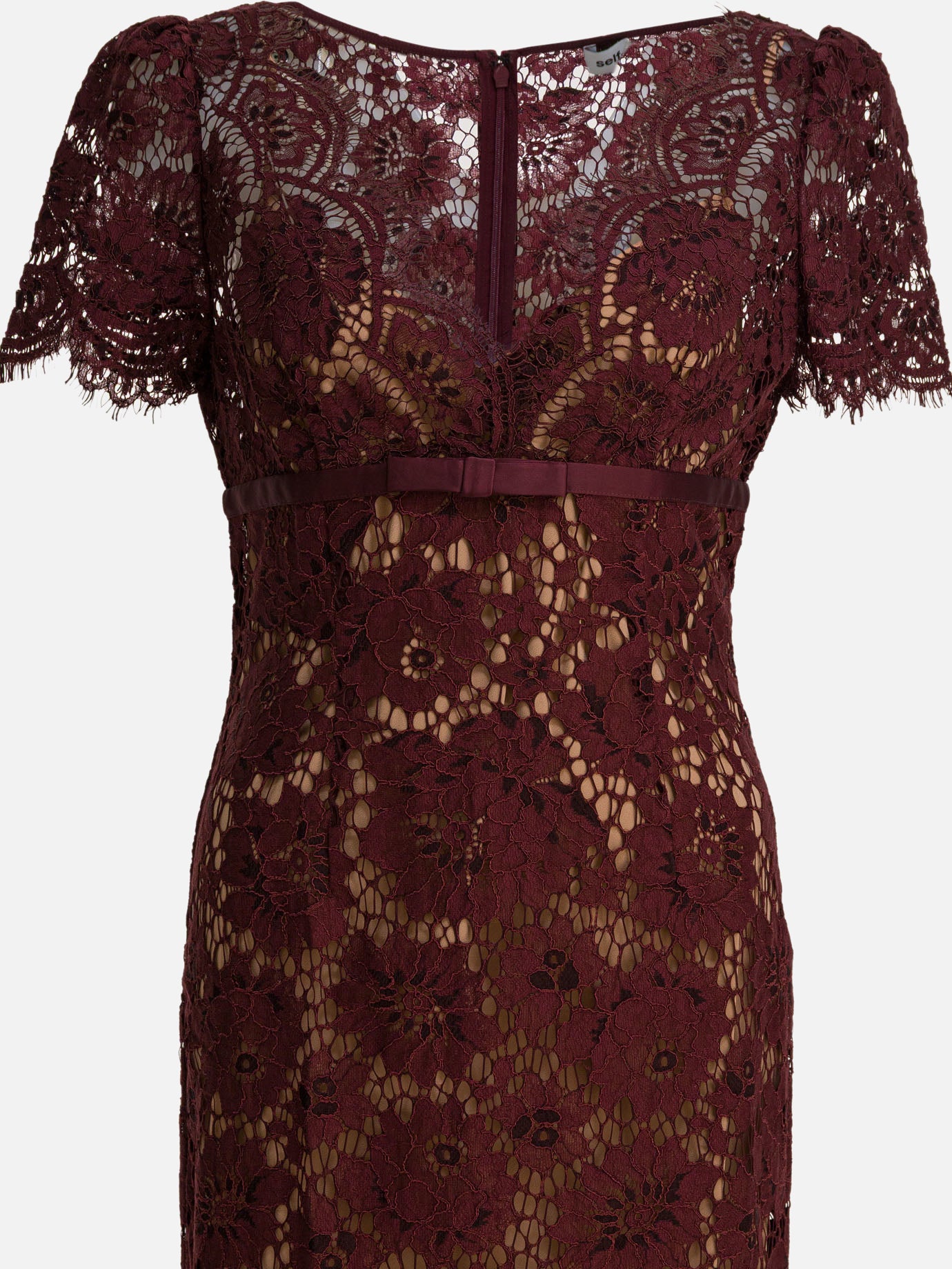Abiti midi Solid colour  Bordeaux - Self-portrait Donna | PDP | VIETTI Online Store | thumbnail_3