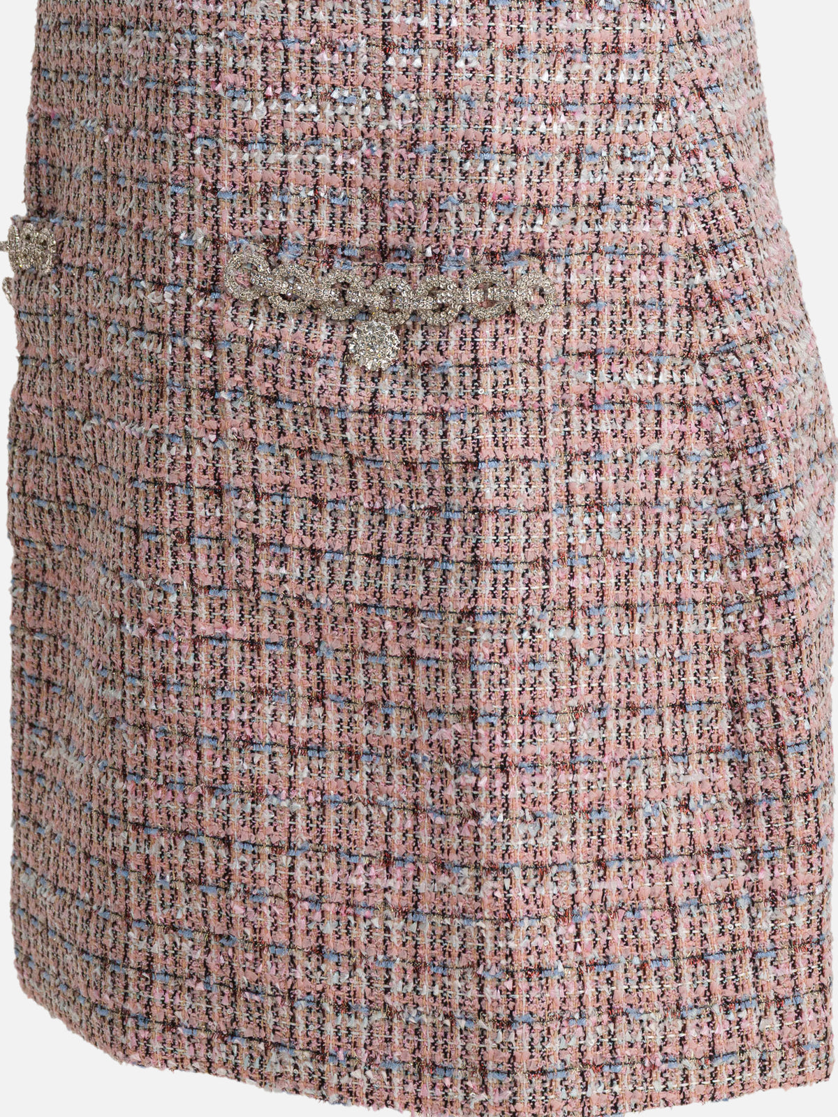 Self-portrait Short boucle dress Pink