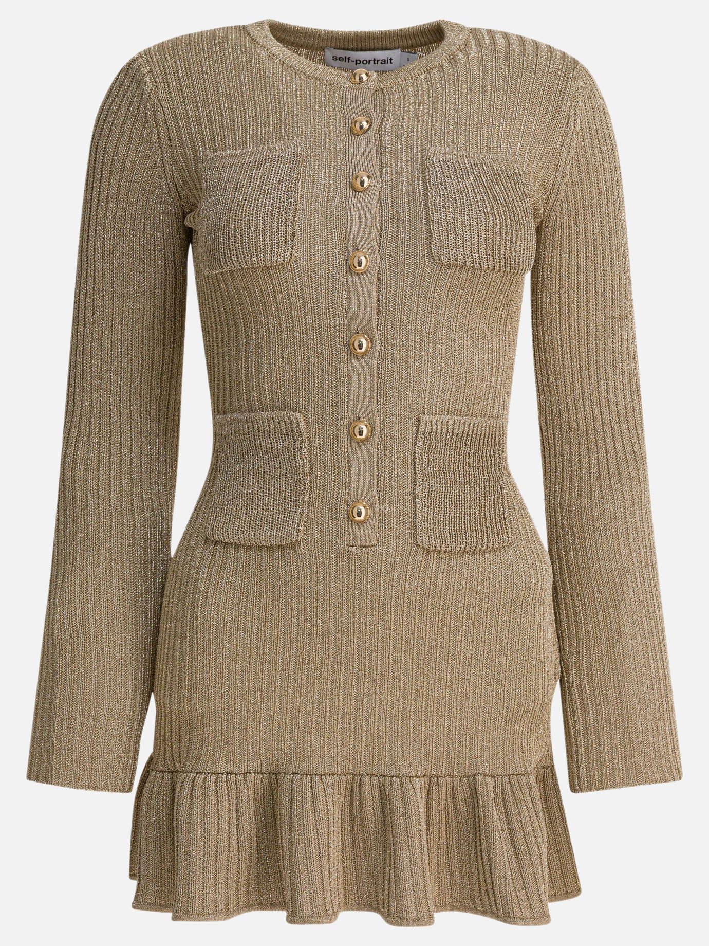 Abiti corti Solid colour  Oro - Self-portrait Donna | PDP | VIETTI Online Store | thumbnail
