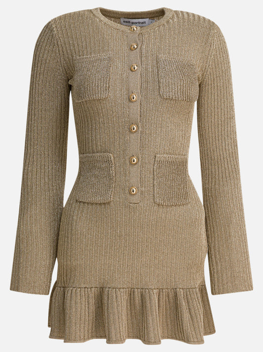 Abiti corti Solid colour  Oro - Self-portrait Donna | PDP | VIETTI Online Store 
