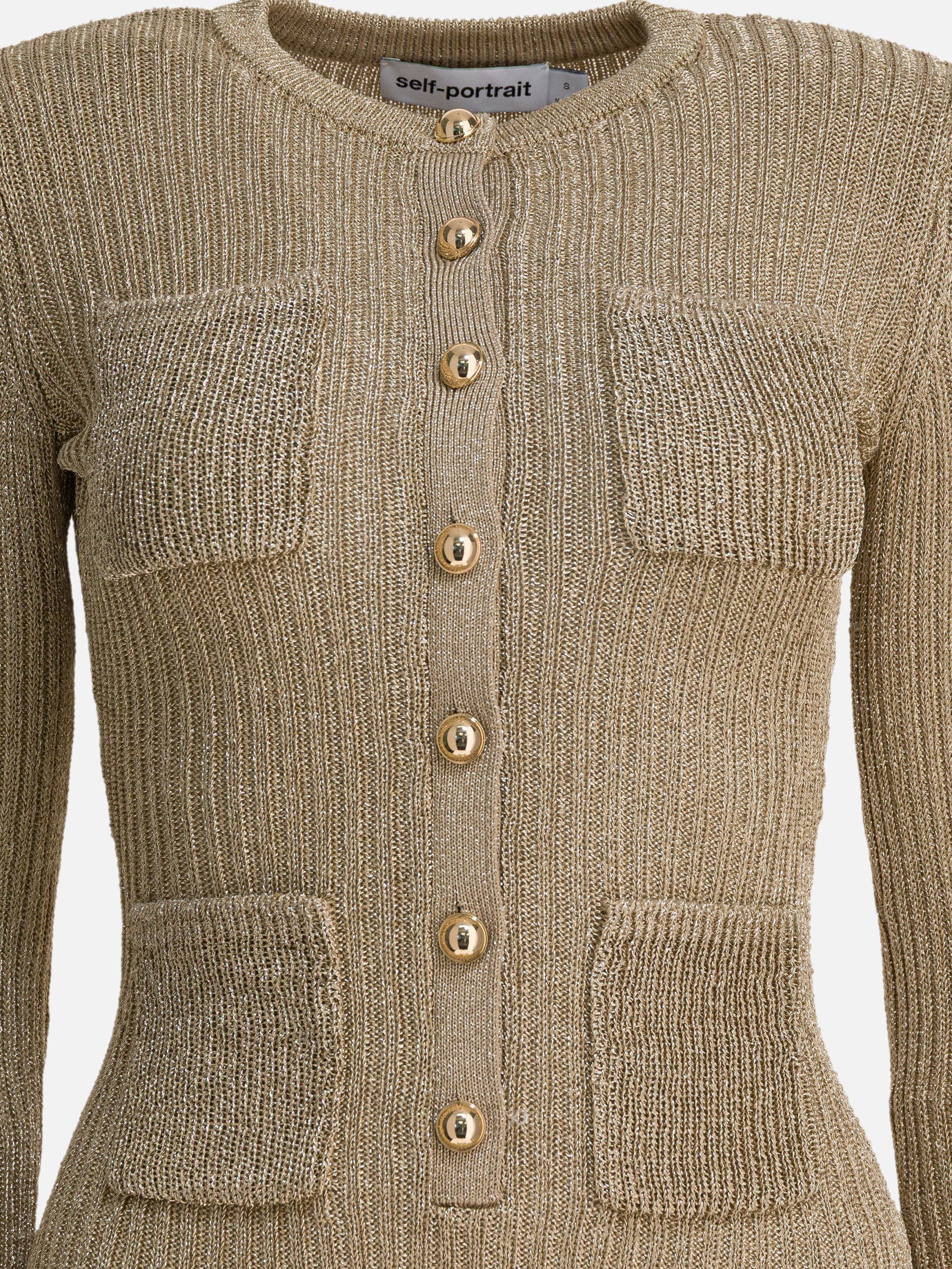 Abiti corti Solid colour  Oro - Self-portrait Donna | PDP | VIETTI Online Store | thumbnail_3
