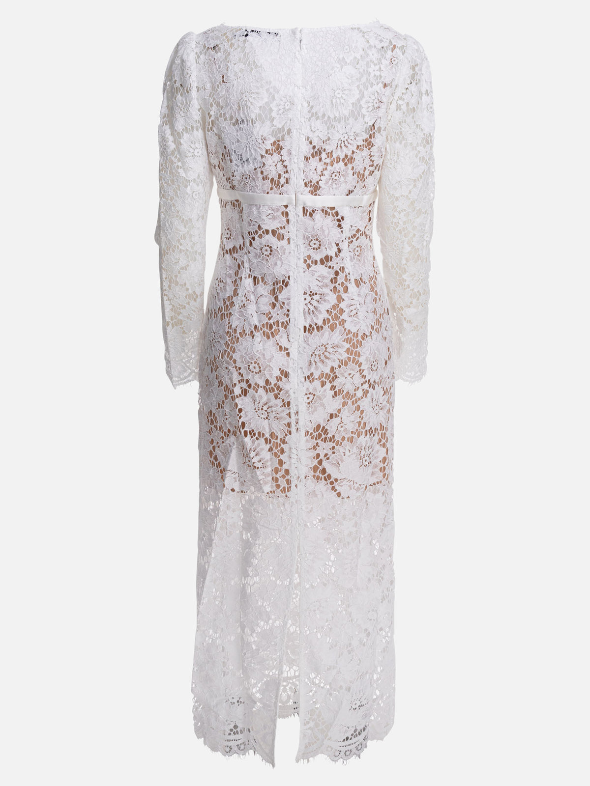 Self-portrait Long lace dress White
