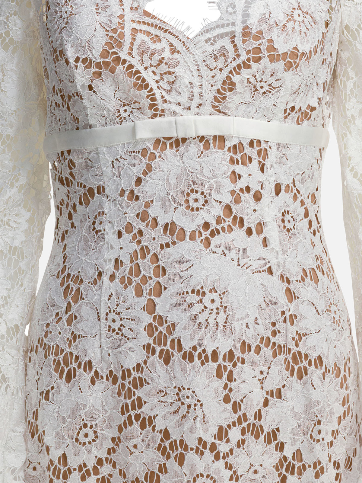 Self-portrait Long lace dress White
