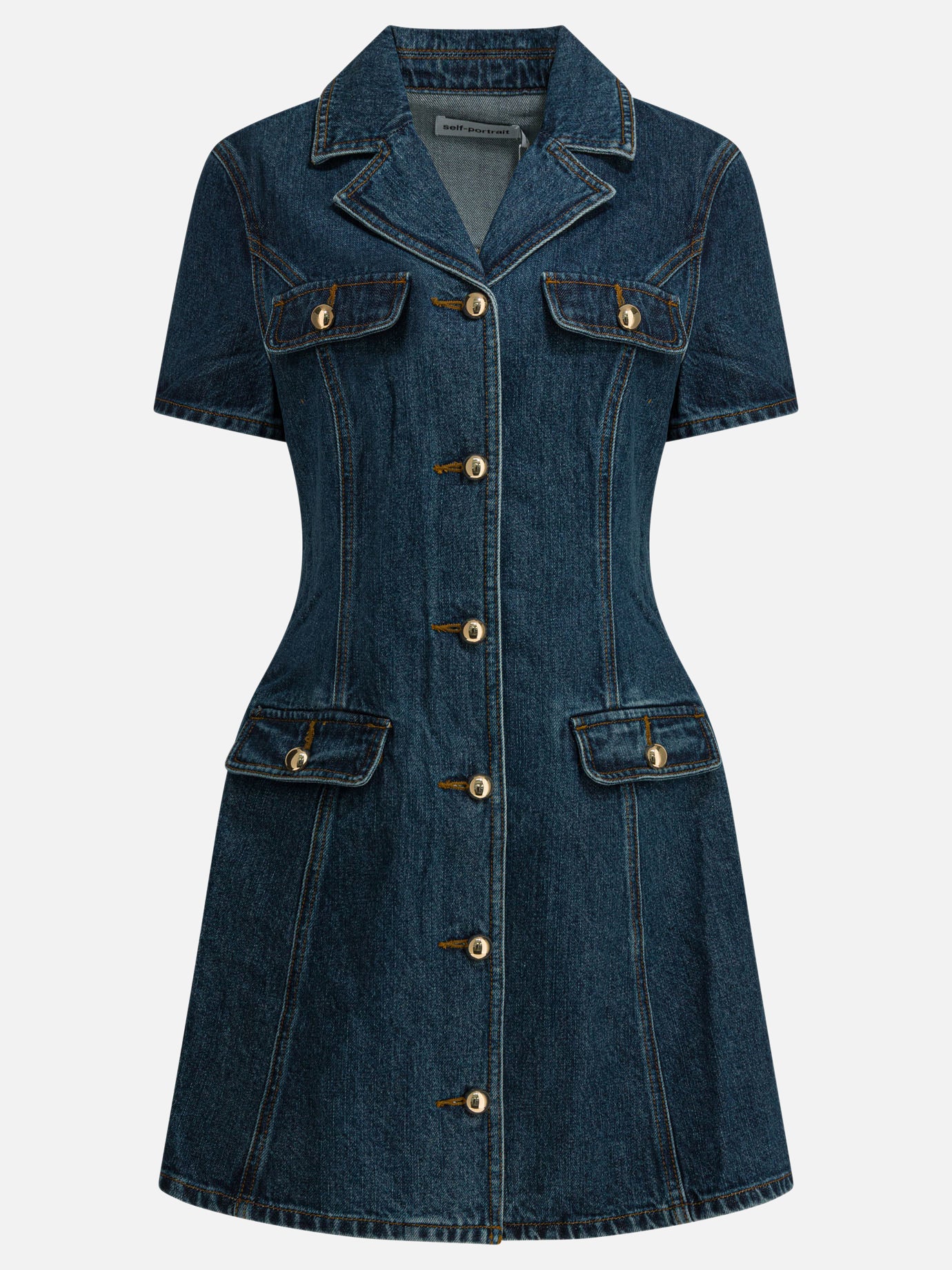 Short denim dress