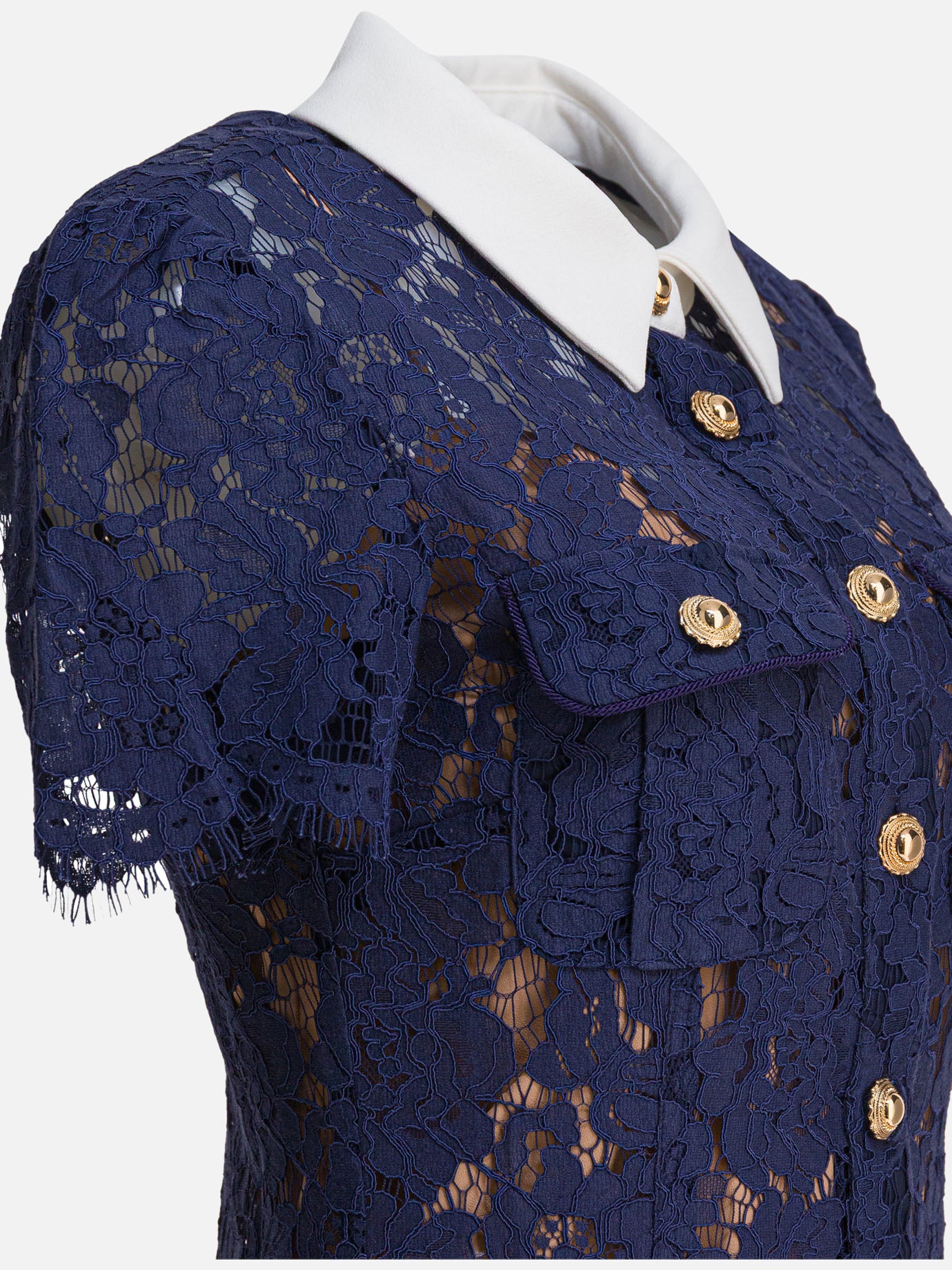 Abiti midi Solid colour  Blu - Self-portrait Donna | PDP | VIETTI Online Store | thumbnail_4