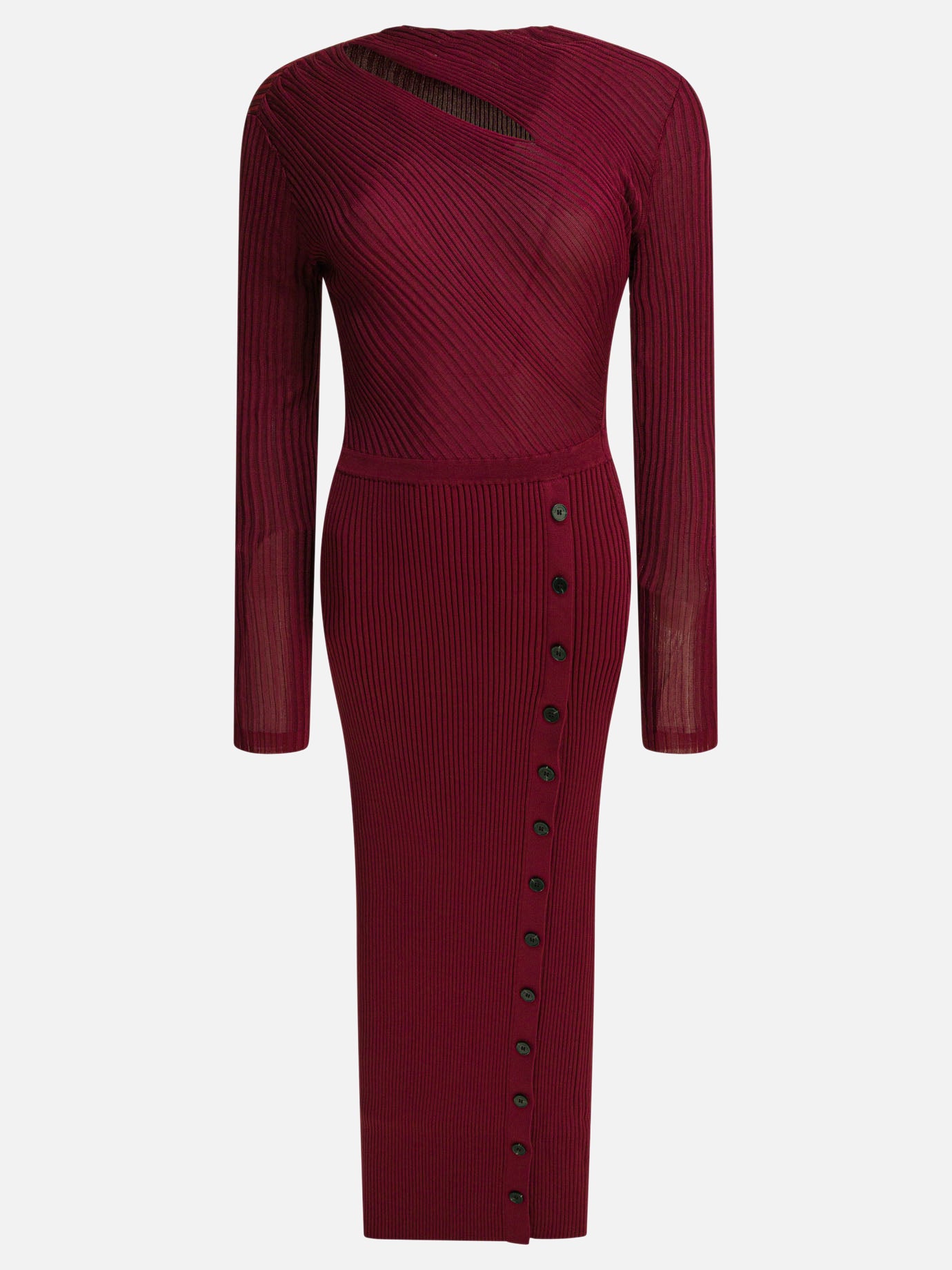 Abiti midi Solid colour  Bordeaux - Self-portrait Donna | PDP | VIETTI Online Store | Zoom-Modal
