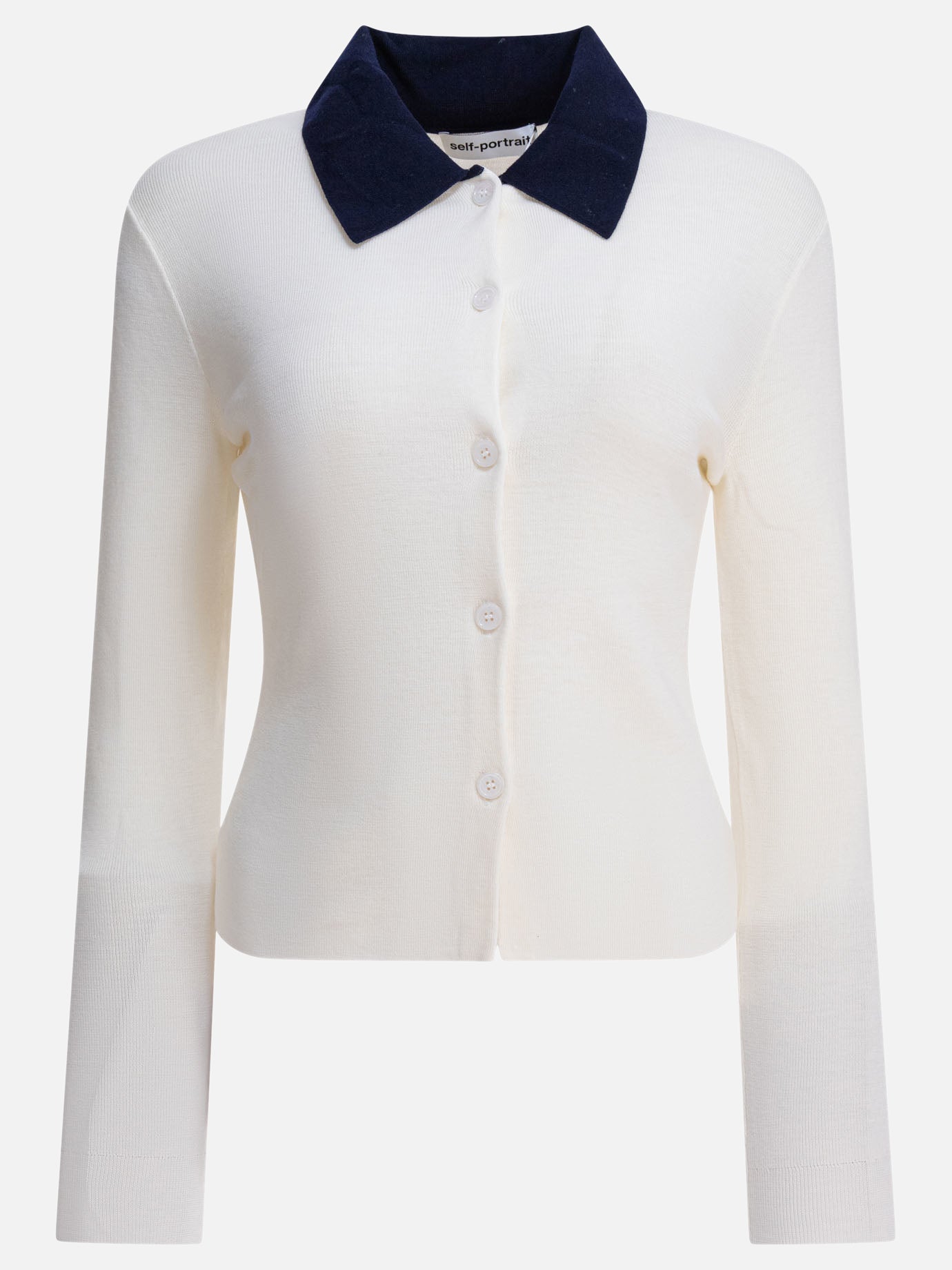 Cardigan Solid colour  Beige - Self-portrait Donna | PDP | VIETTI Online Store | Zoom-Modal
