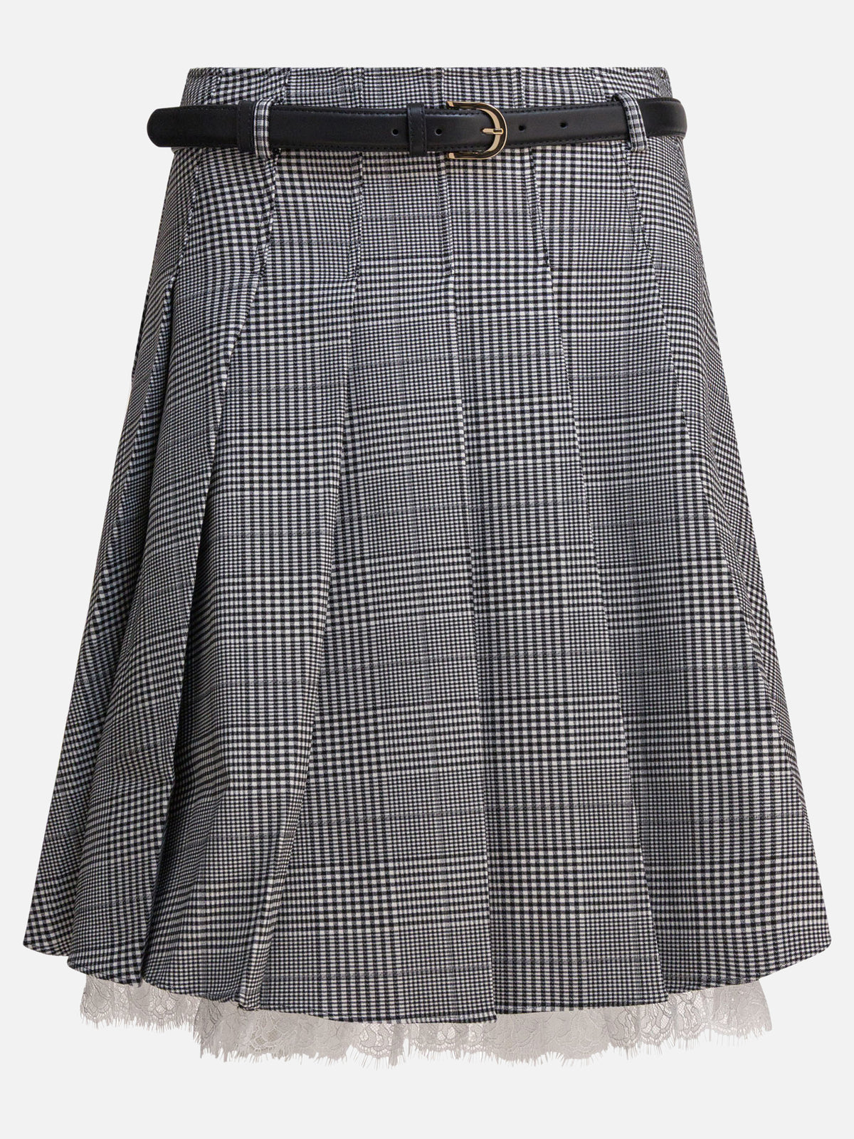 Self-portrait Pleated miniskirt Grey