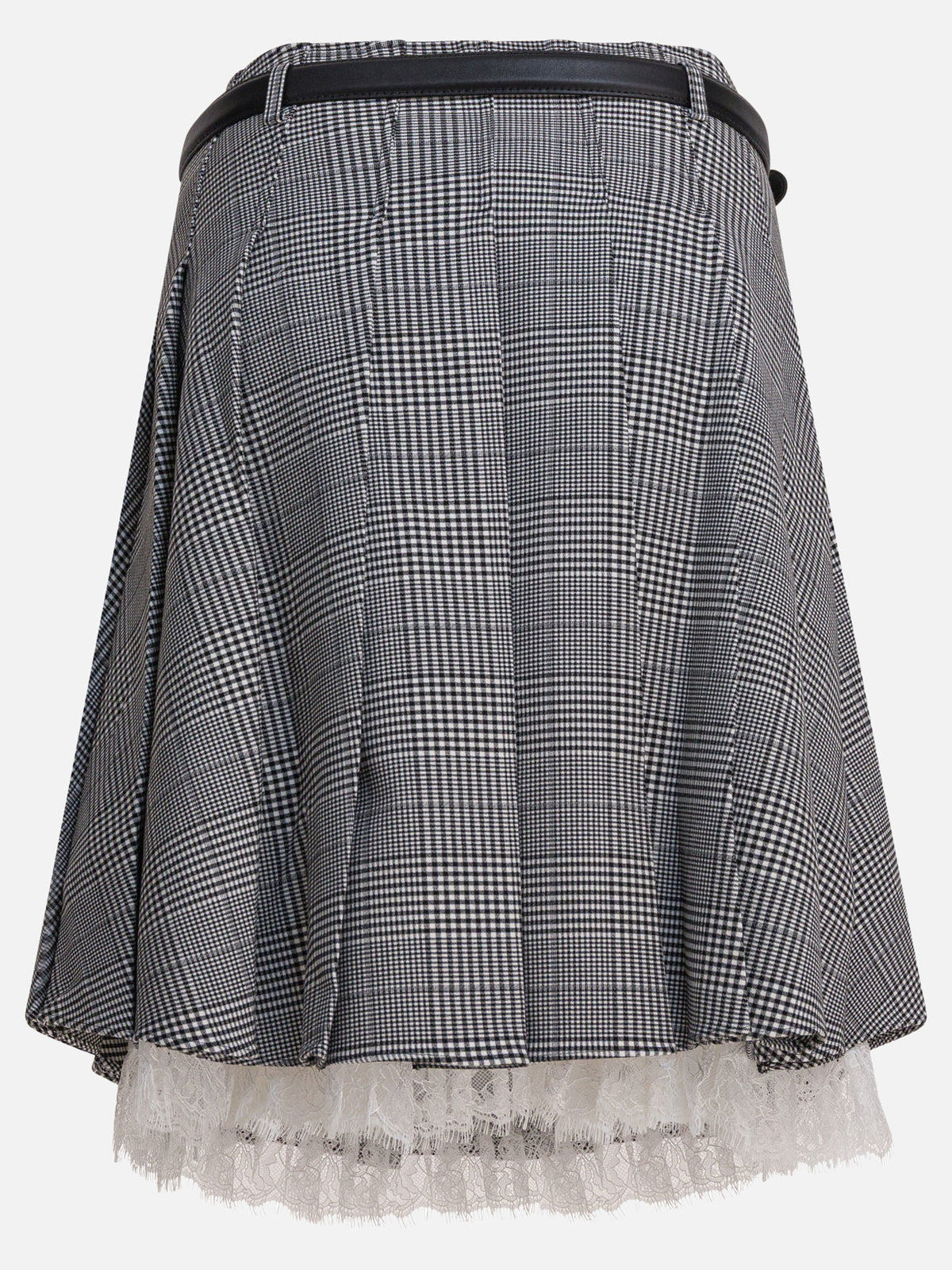 Self-portrait Pleated miniskirt Grey