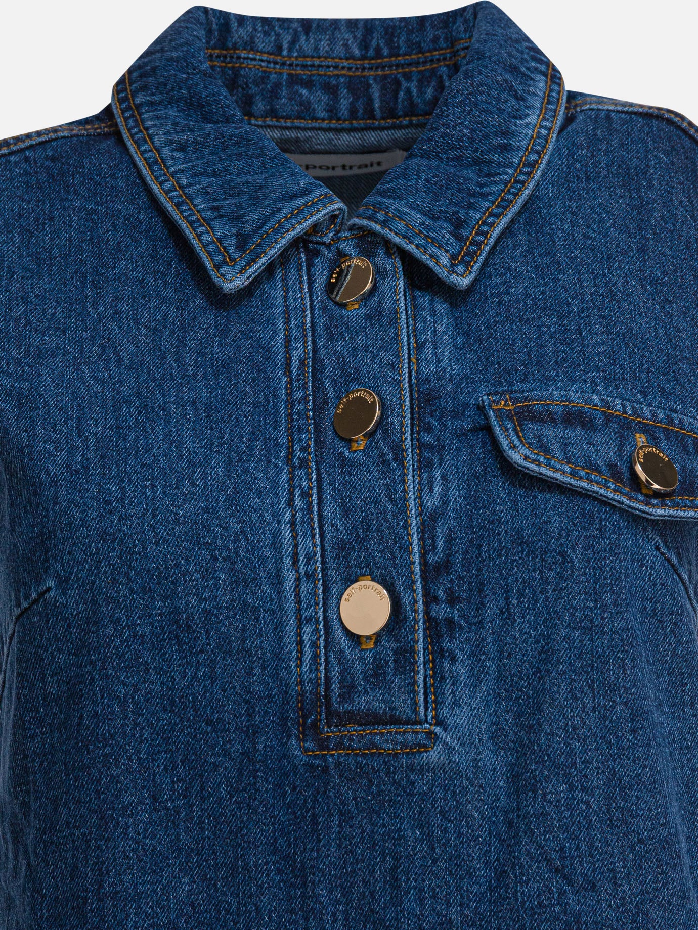 Mini dresses Solid colour  Blue - Self-portrait Women | PDP | VIETTI Online Store | Zoom-Modal_5

