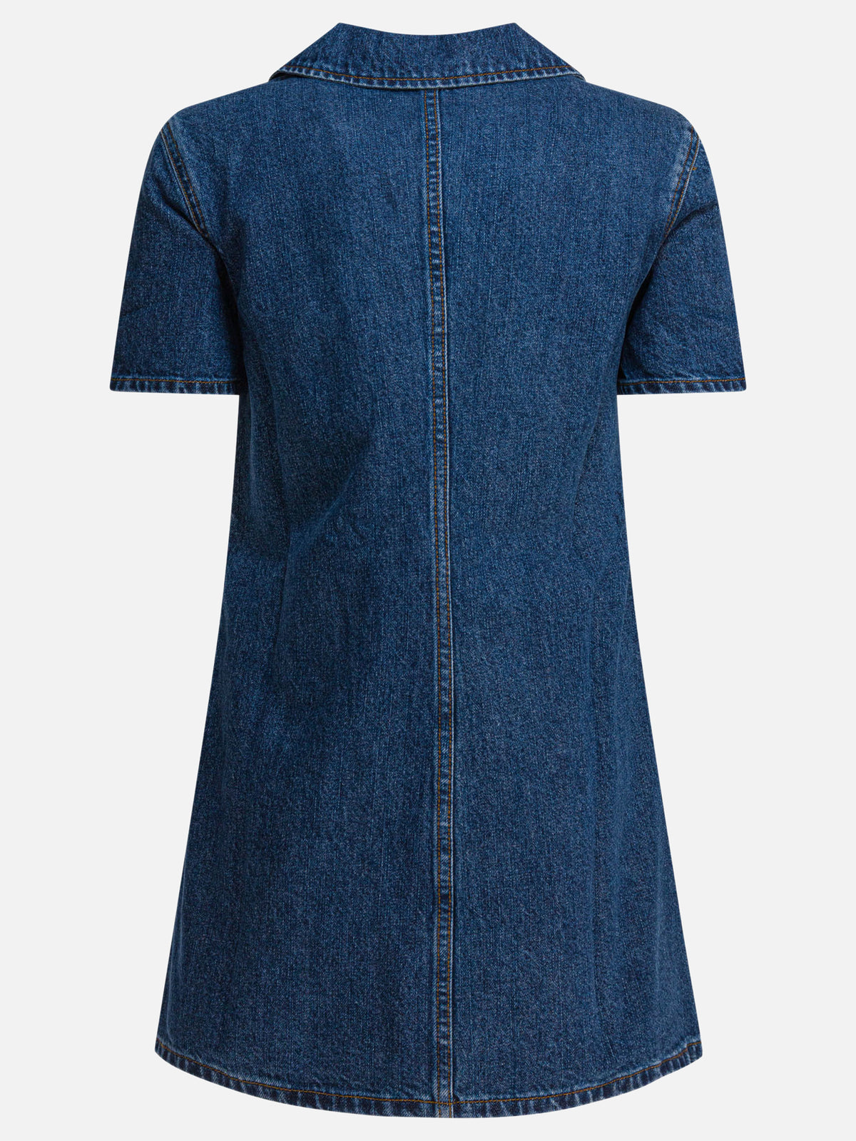 Self-portrait Denim dress with bow detail Blue - VIETTI