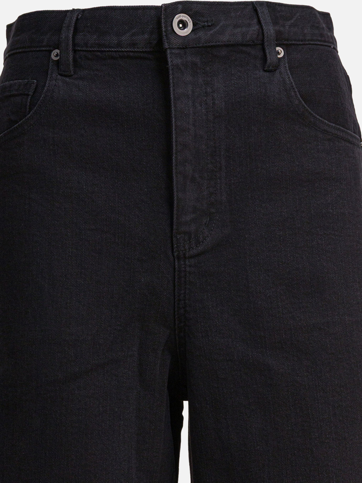 Self-portrait Wide leg jeans Black