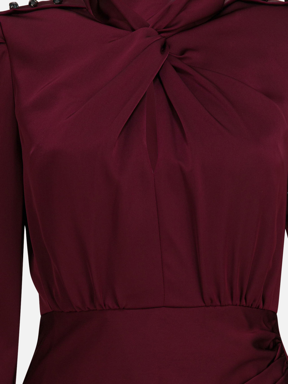Self-portrait Satin midi dress Purple