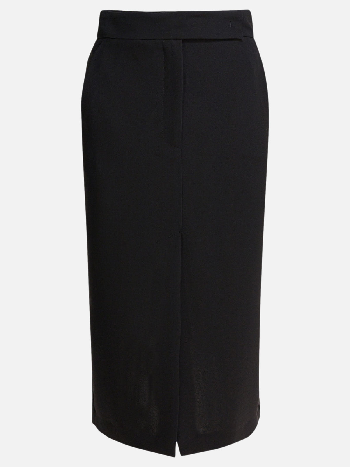 Semper Midi skirt with double slit Black