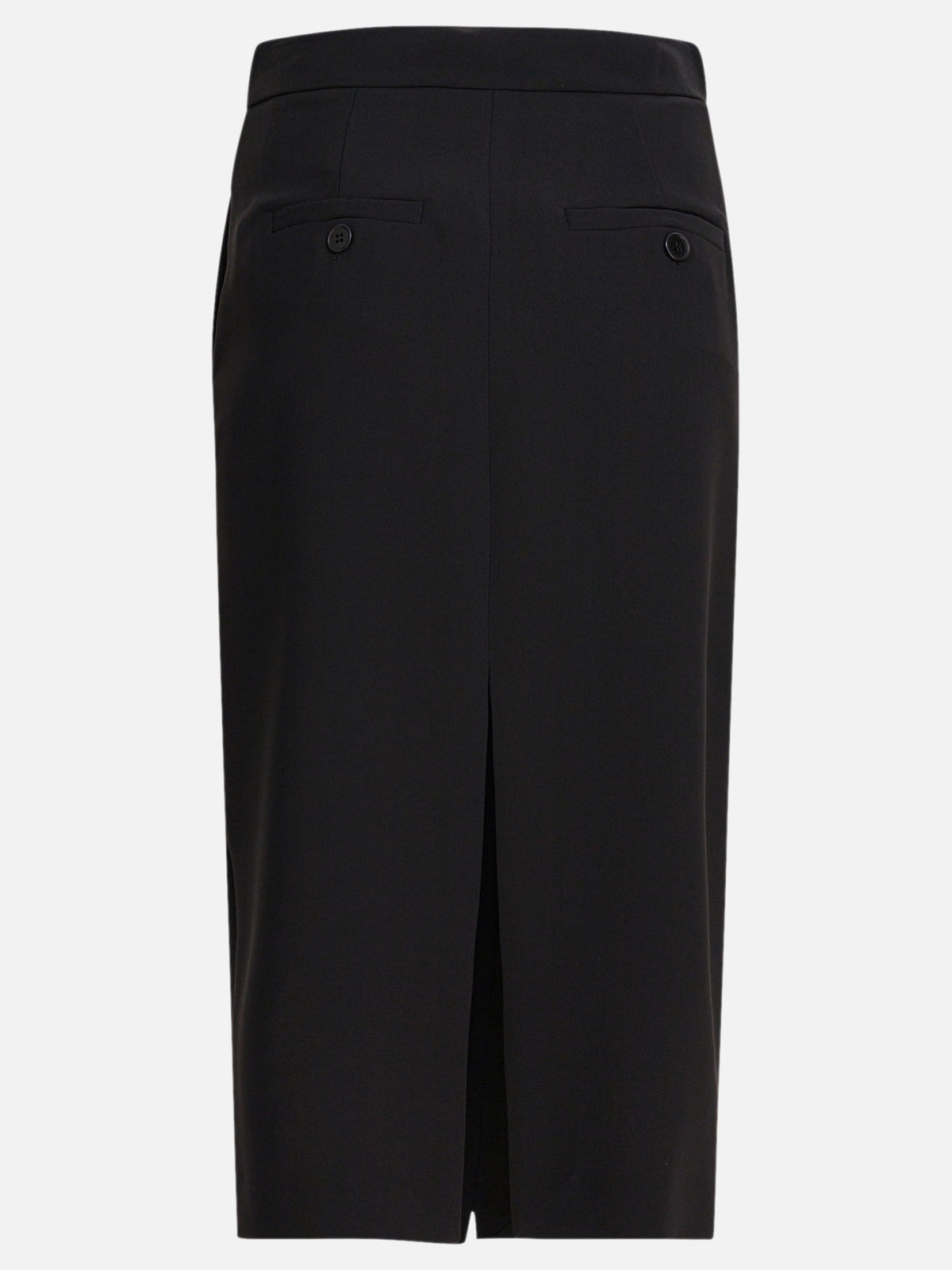 Semper Midi skirt with double slit Black