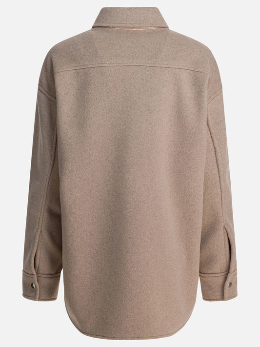 Overshirt jackets Solid colour  Beige - Semper Women | PLP | VIETTI Online Store | 2
