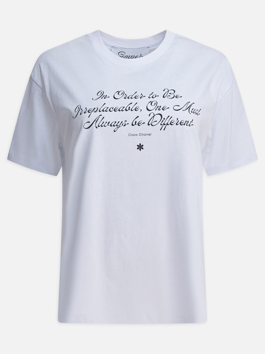 Semper T-shirt with Coco Chanel citation White

