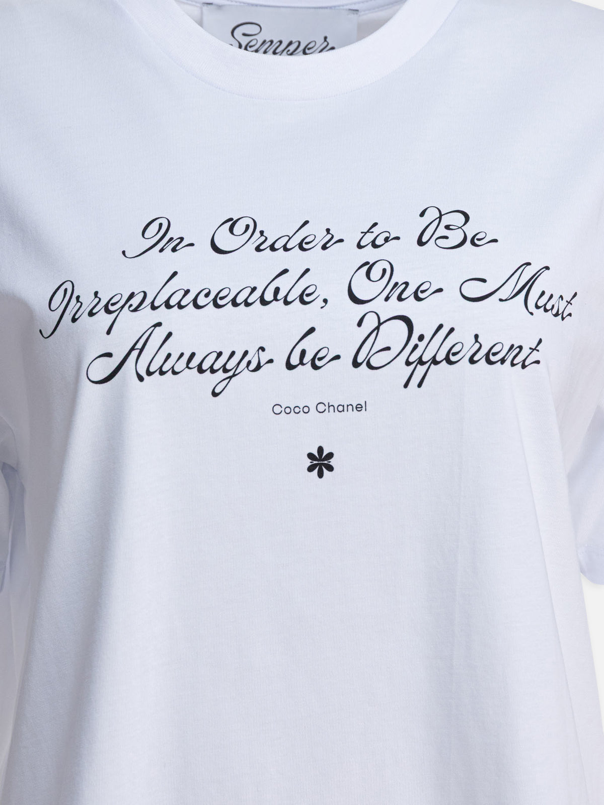 Semper T-shirt with Coco Chanel citation White