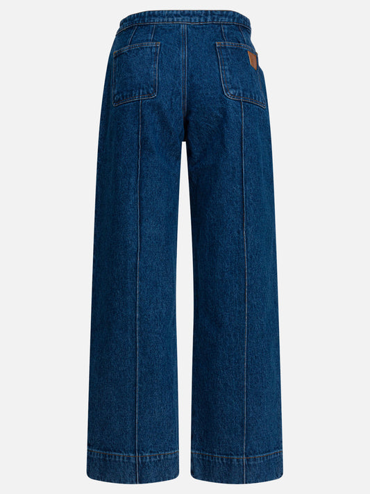 Jeans a gamba larga Solid colour  Blu - Soeur Donna | PLP | VIETTI Online Store | 2
