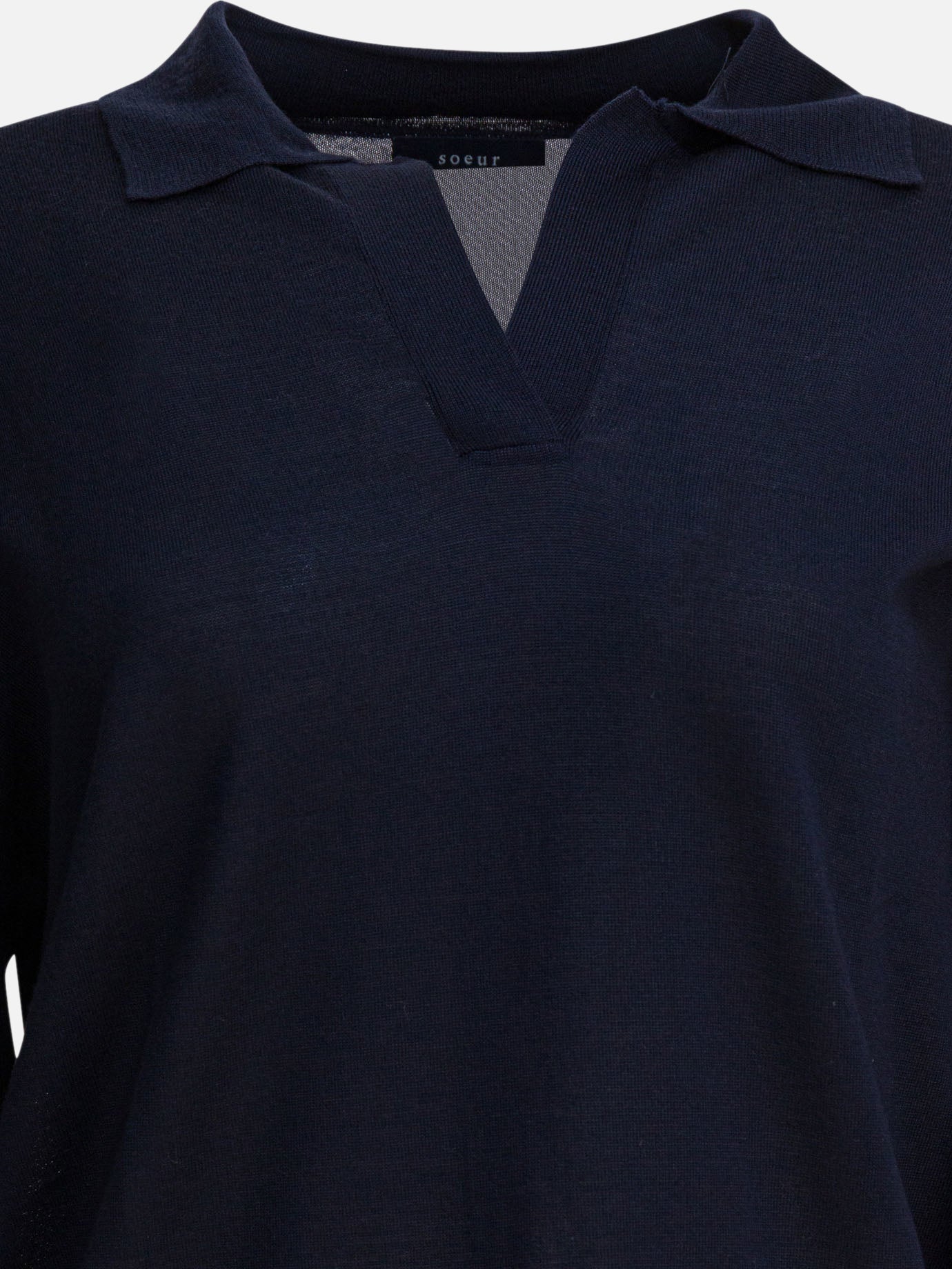 V neck sweaters Solid colour  Blue - Soeur Women | PDP | VIETTI Online Store | Zoom-Modal_3
