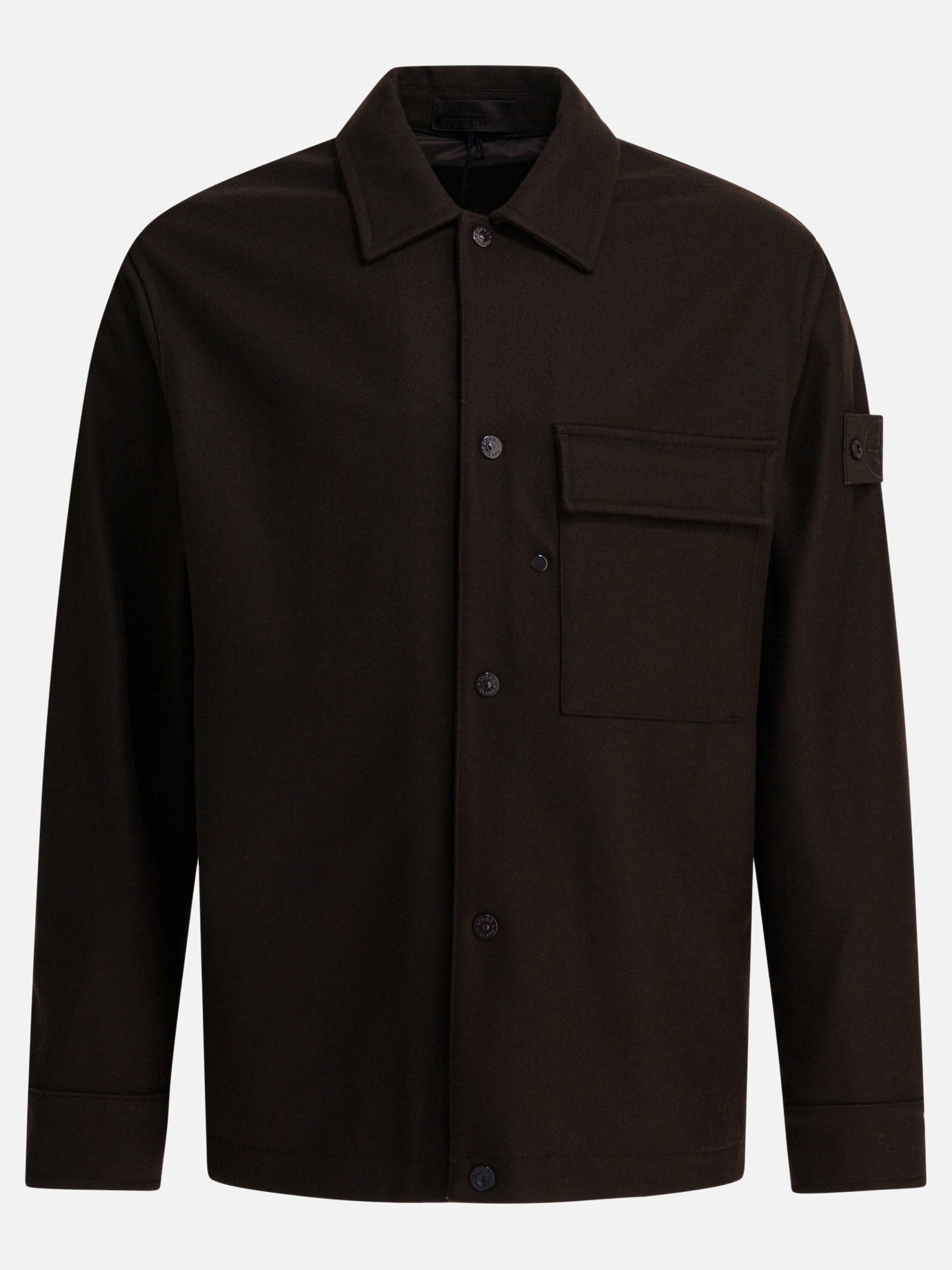 Giacche overshirt Logo  Marrone - Stone Island Uomo | PDP | VIETTI Online Store | thumbnail