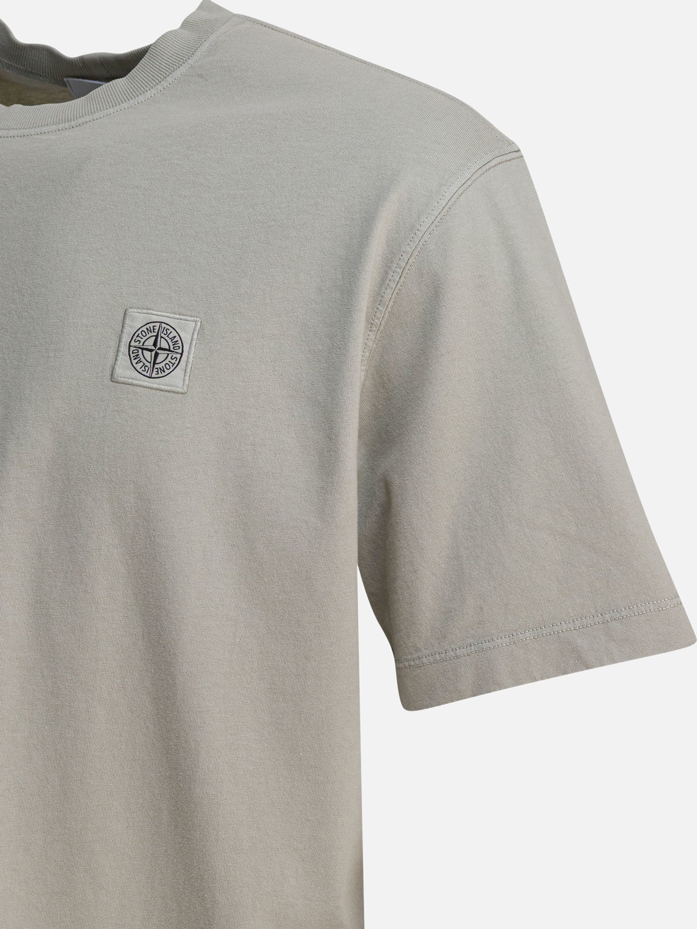 Crewneck t-shirts Logo  Green - Stone Island Men | PDP | VIETTI Online Store | thumbnail_3