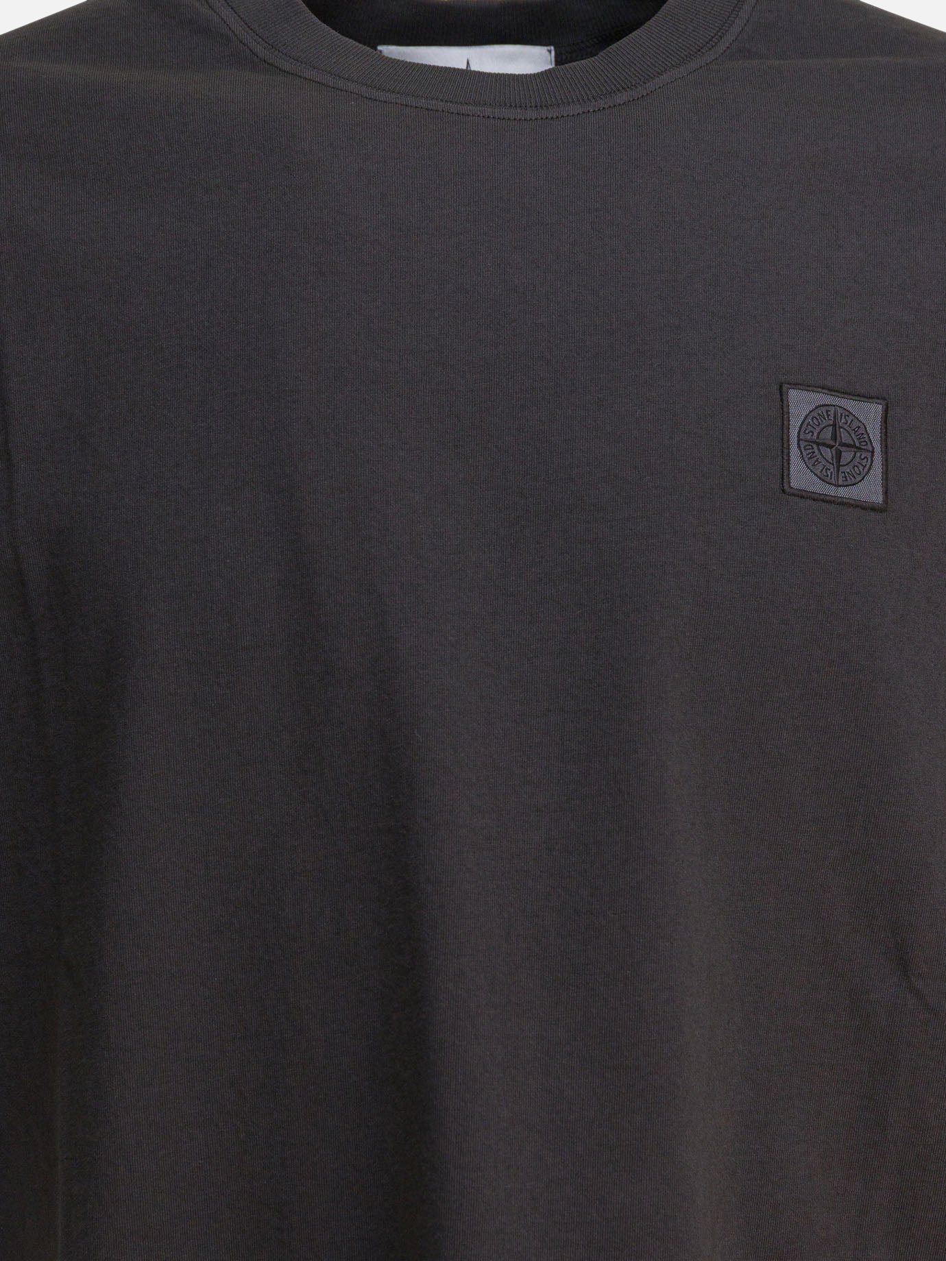 T-shirt girocollo Logo  Grigio - Stone Island Uomo | PDP | VIETTI Online Store | thumbnail_3