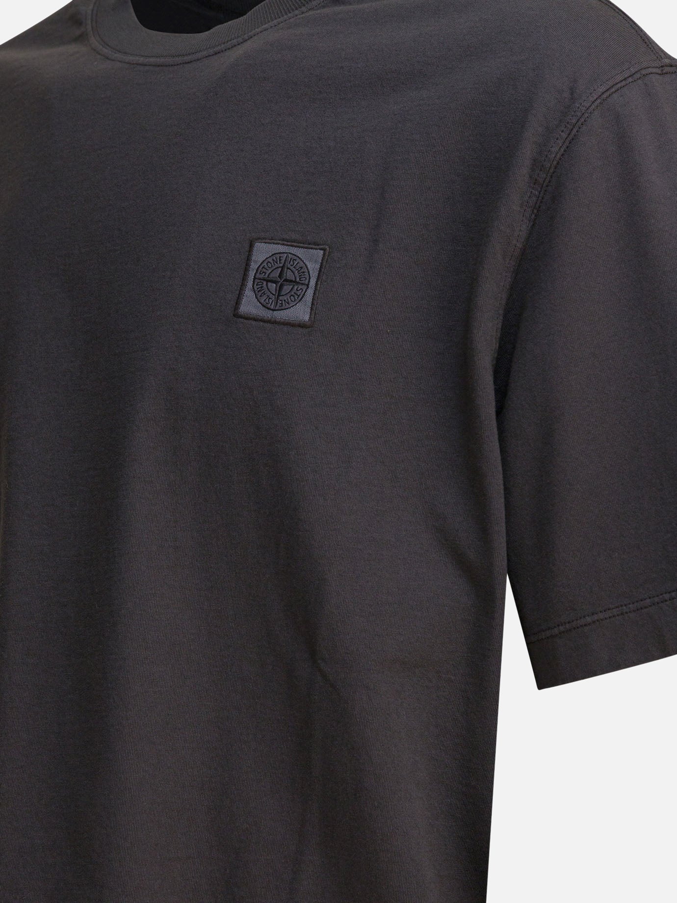 T-shirt girocollo Logo  Grigio - Stone Island Uomo | PDP | VIETTI Online Store | thumbnail_4