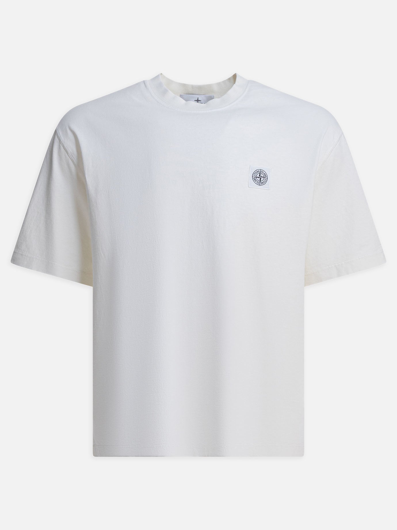 Crewneck t-shirts Logo  Beige - Stone Island Men | PDP | VIETTI Online Store | thumbnail