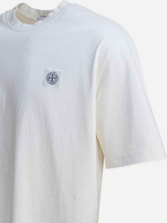T-shirt girocollo Logo  Beige - Stone Island Uomo | PDP | VIETTI Online Store 
