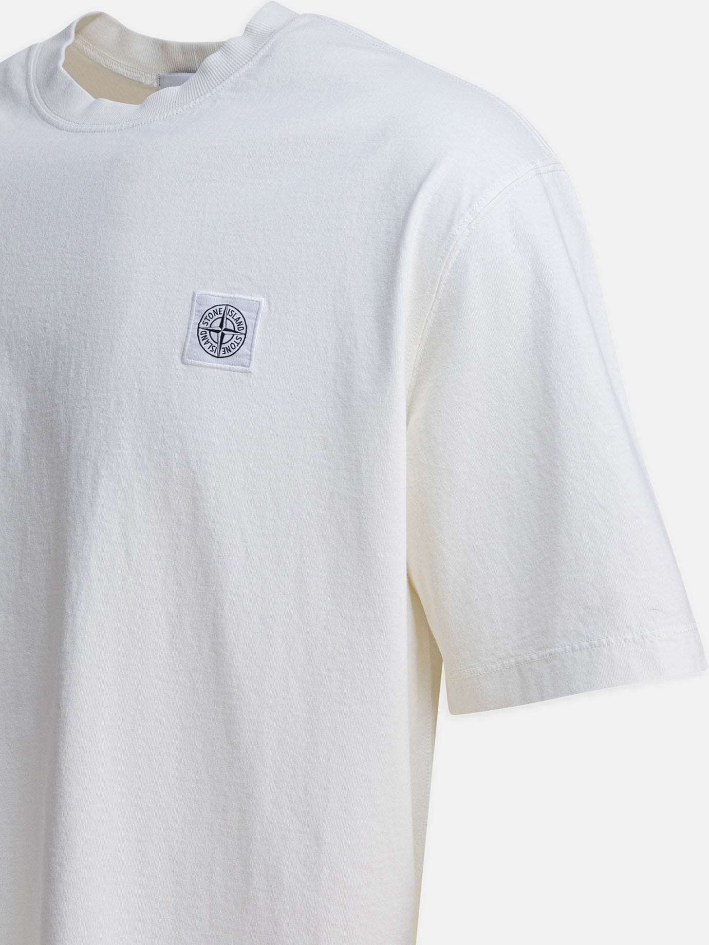 Crewneck t-shirts Logo  Beige - Stone Island Men | PDP | VIETTI Online Store | Zoom-Modal_4
