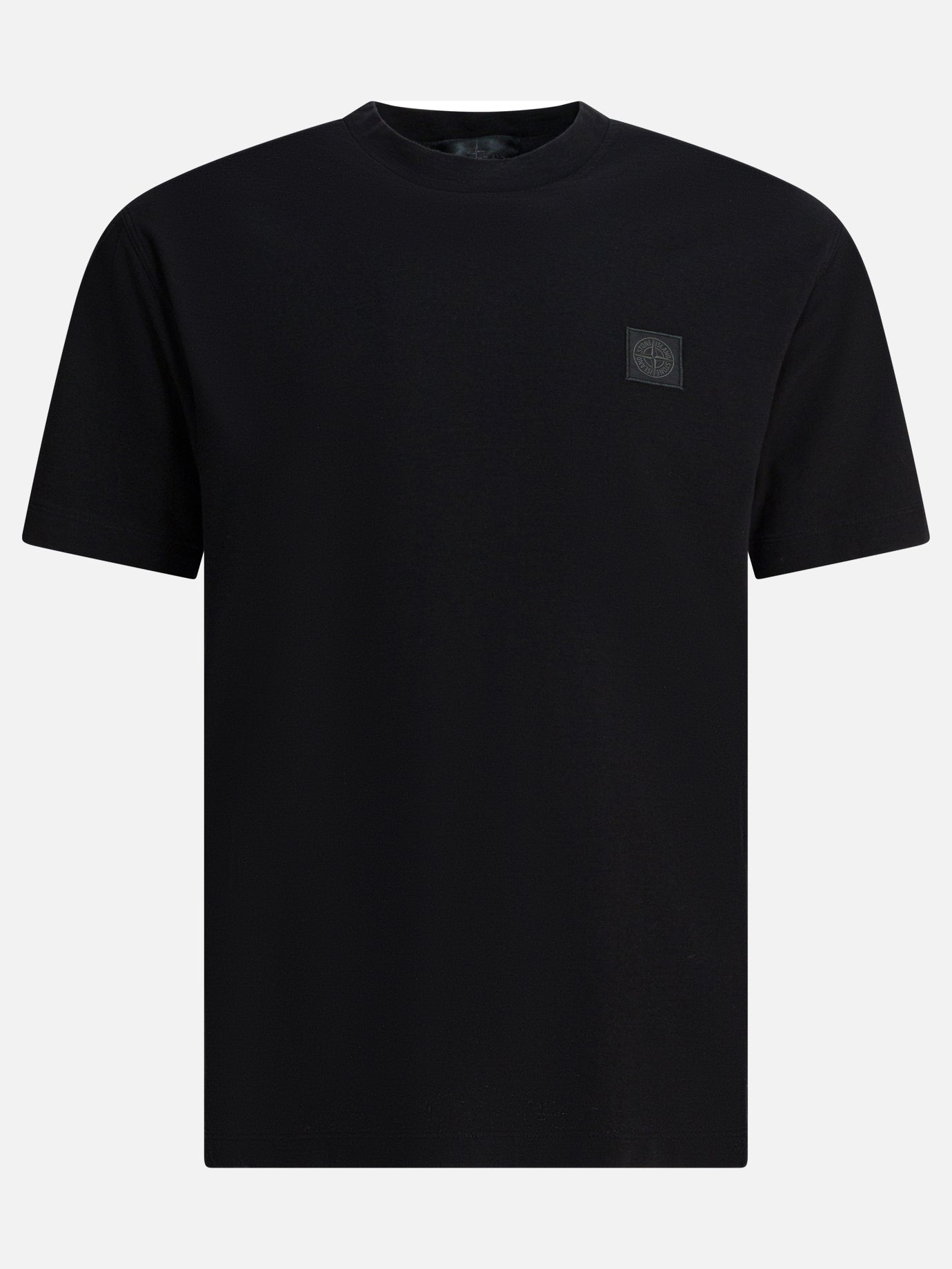Crewneck t-shirts Solid colour  Black - Stone Island Men | PDP | VIETTI Online Store | Zoom-Modal
