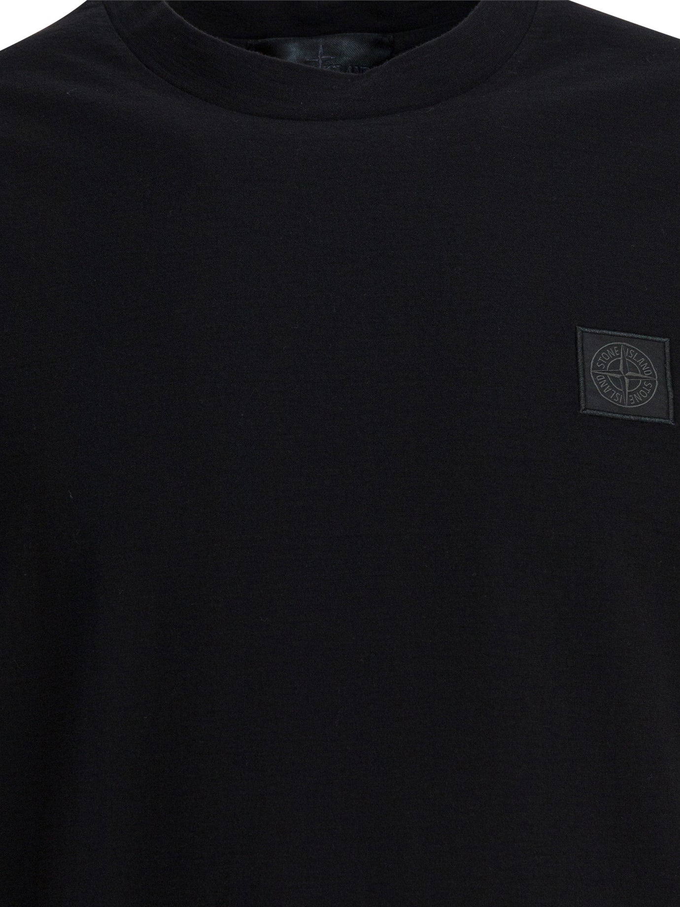 Stone Island Crew-neck t-shirt in cotton jersey Black - Men